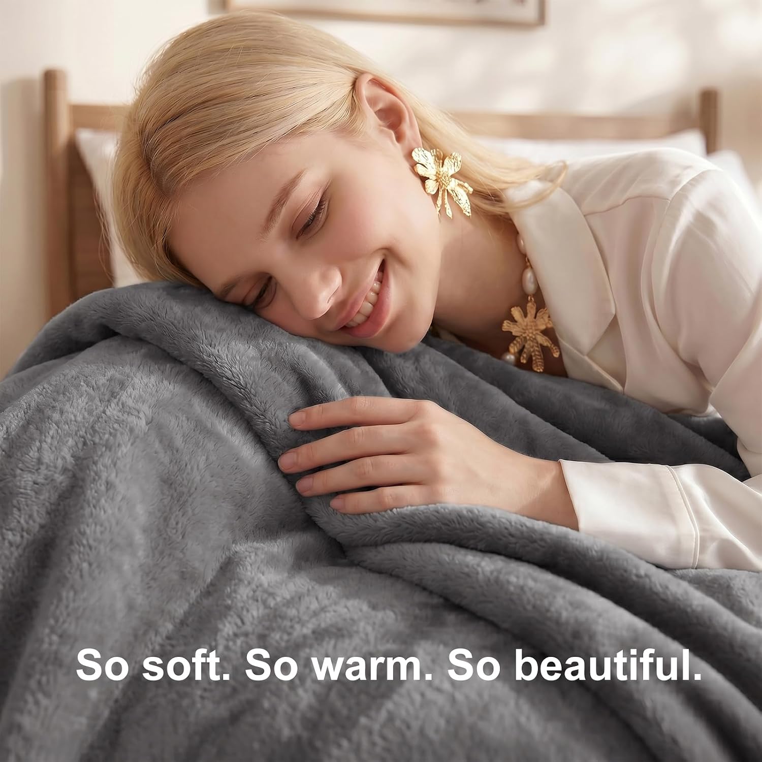 Detalle de WAVVE Fleece Blanket King Size XXL 270x230 cm