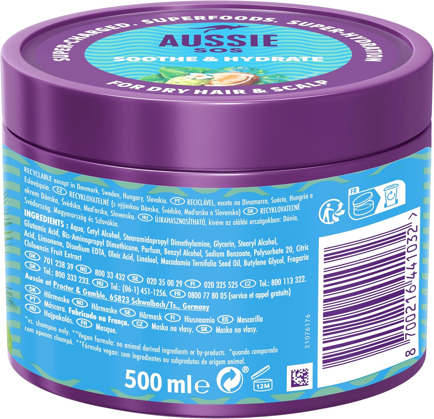 Thumbnail 5 de Aussie SOS Hydratation 500ml Masque cheveux