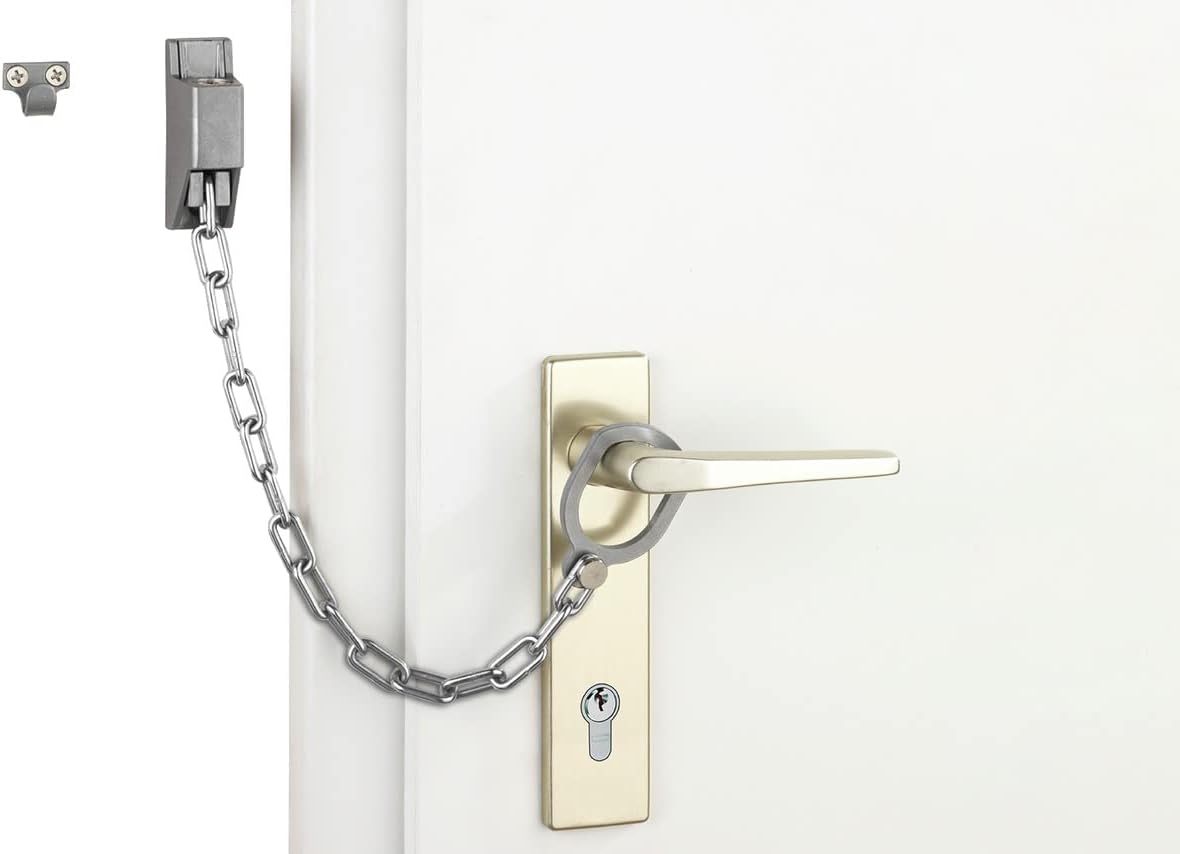 Detalle de Maximex Chaîne poignée de porte verrouillable, Argent mat