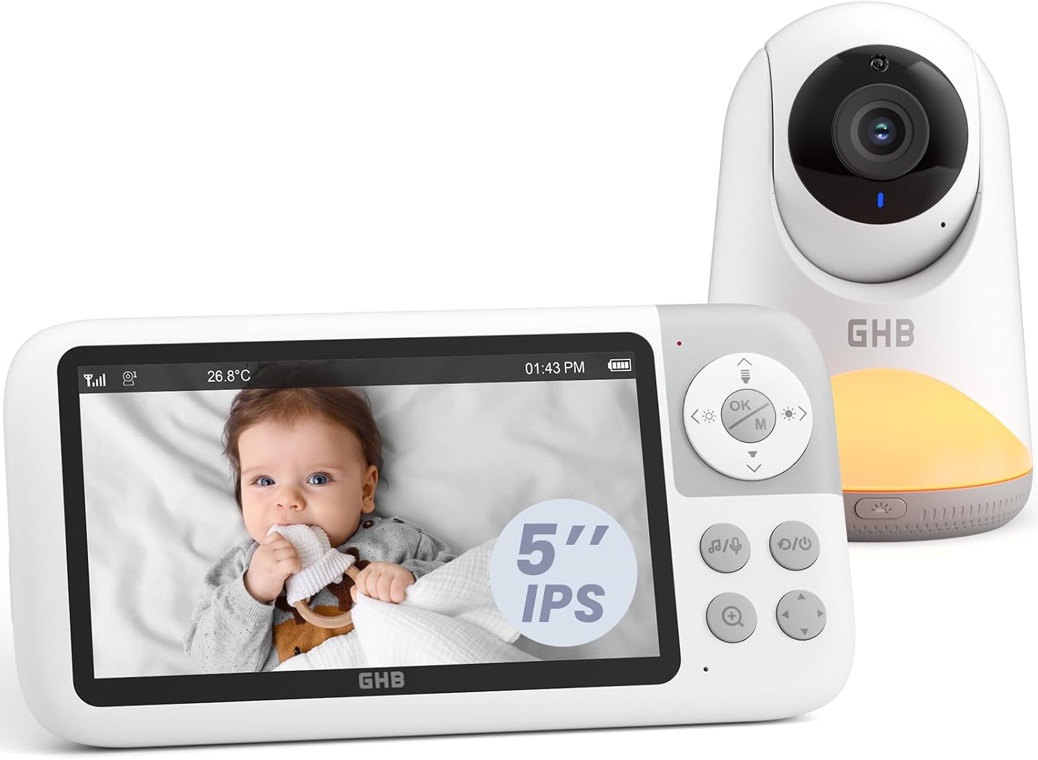 Detalle de GHB Camara Vigilancia Bebe 5" 720P