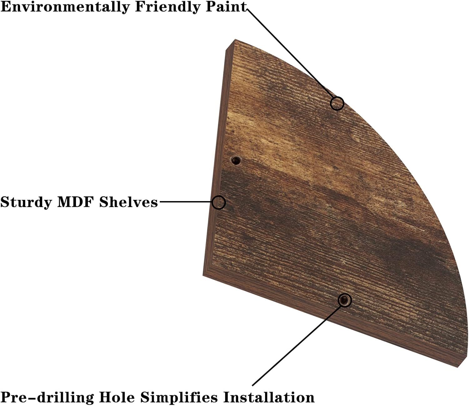 Thumbnail 4 de Vasemouh Five-Tier Wooden Corner Shelf