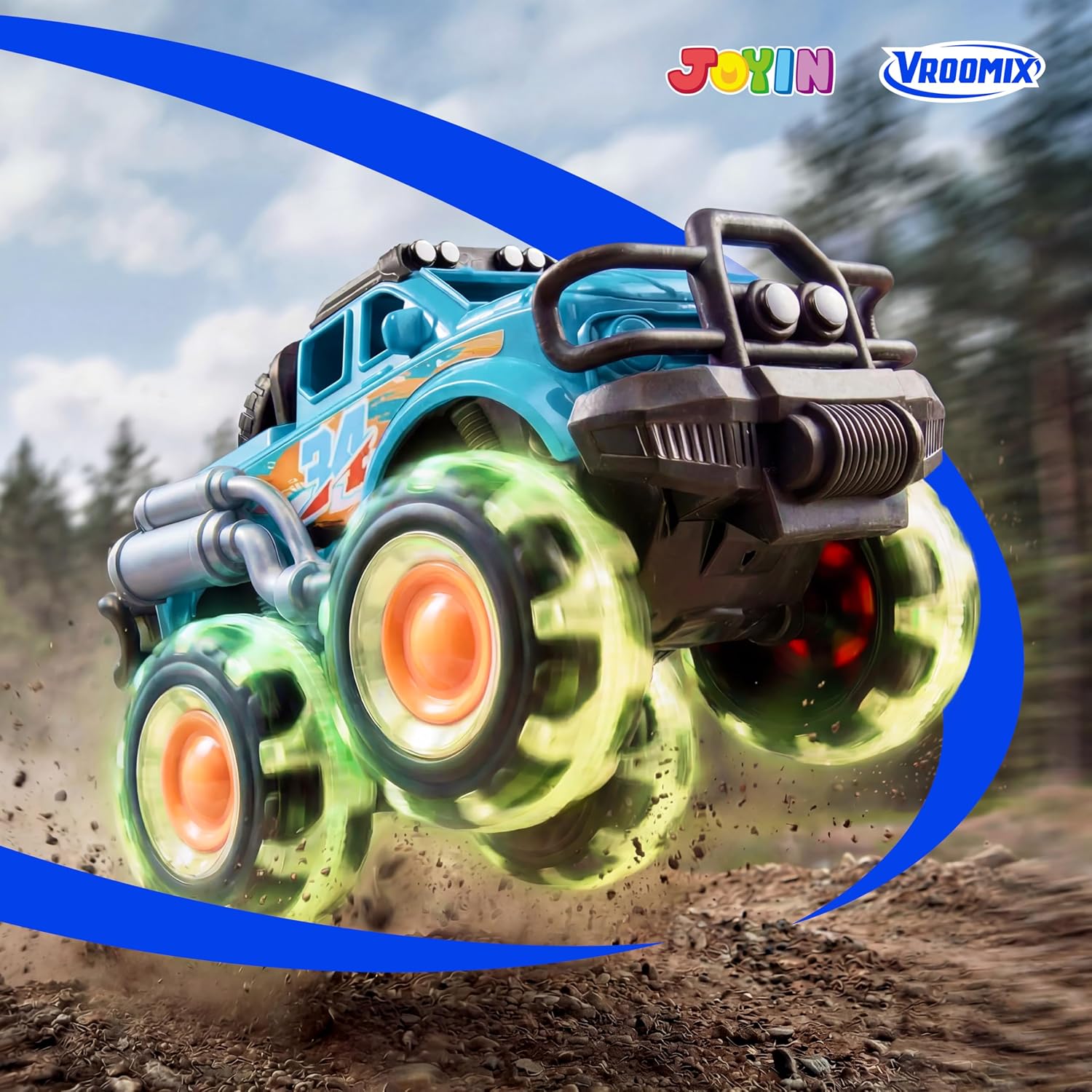 Thumbnail 6 de Vroomix 3Pack Monster Truck Toy with LED wheels
