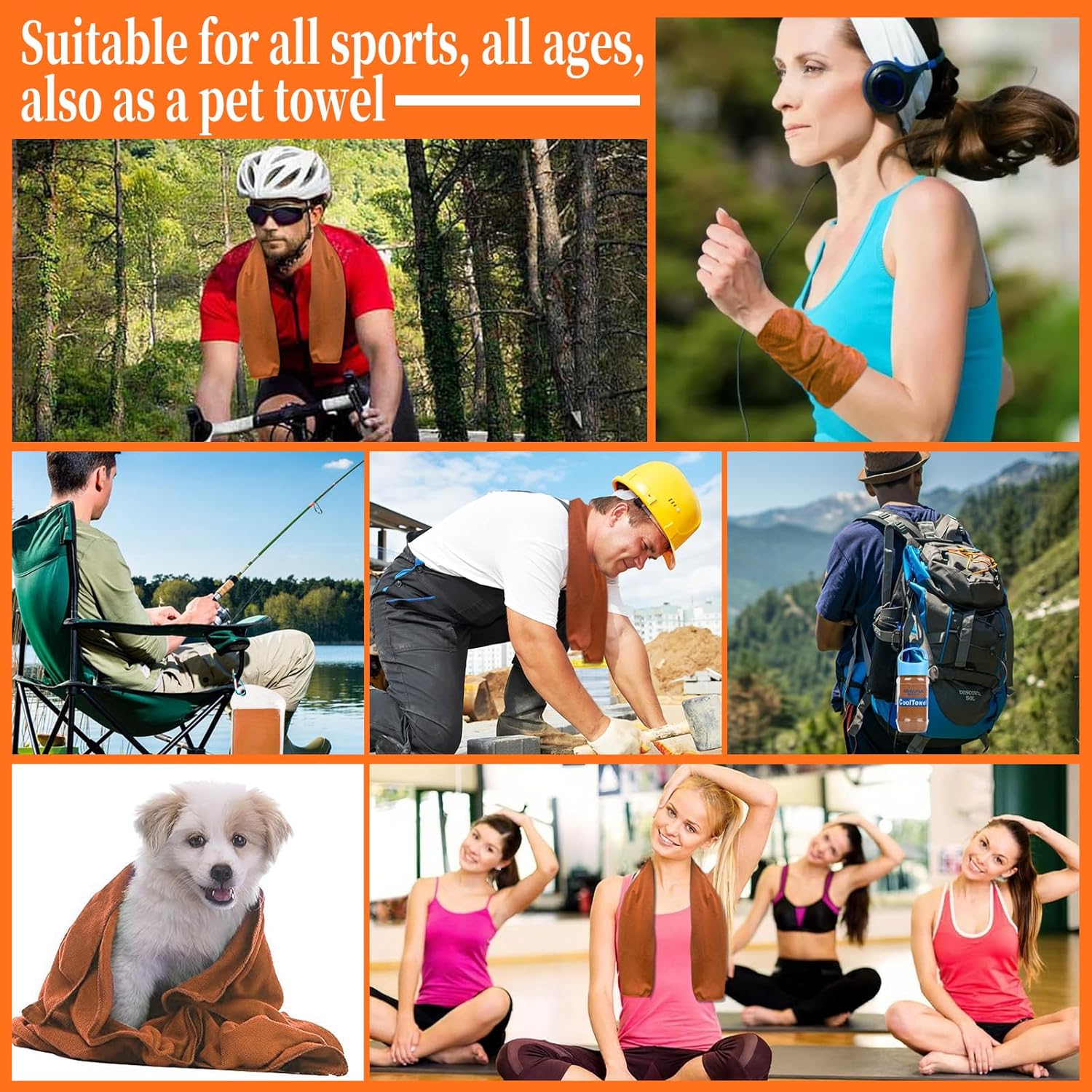 Thumbnail 5 de VAKKI Cooling Towel: Ice Cold Sports Sweat Towel for Instant Relief