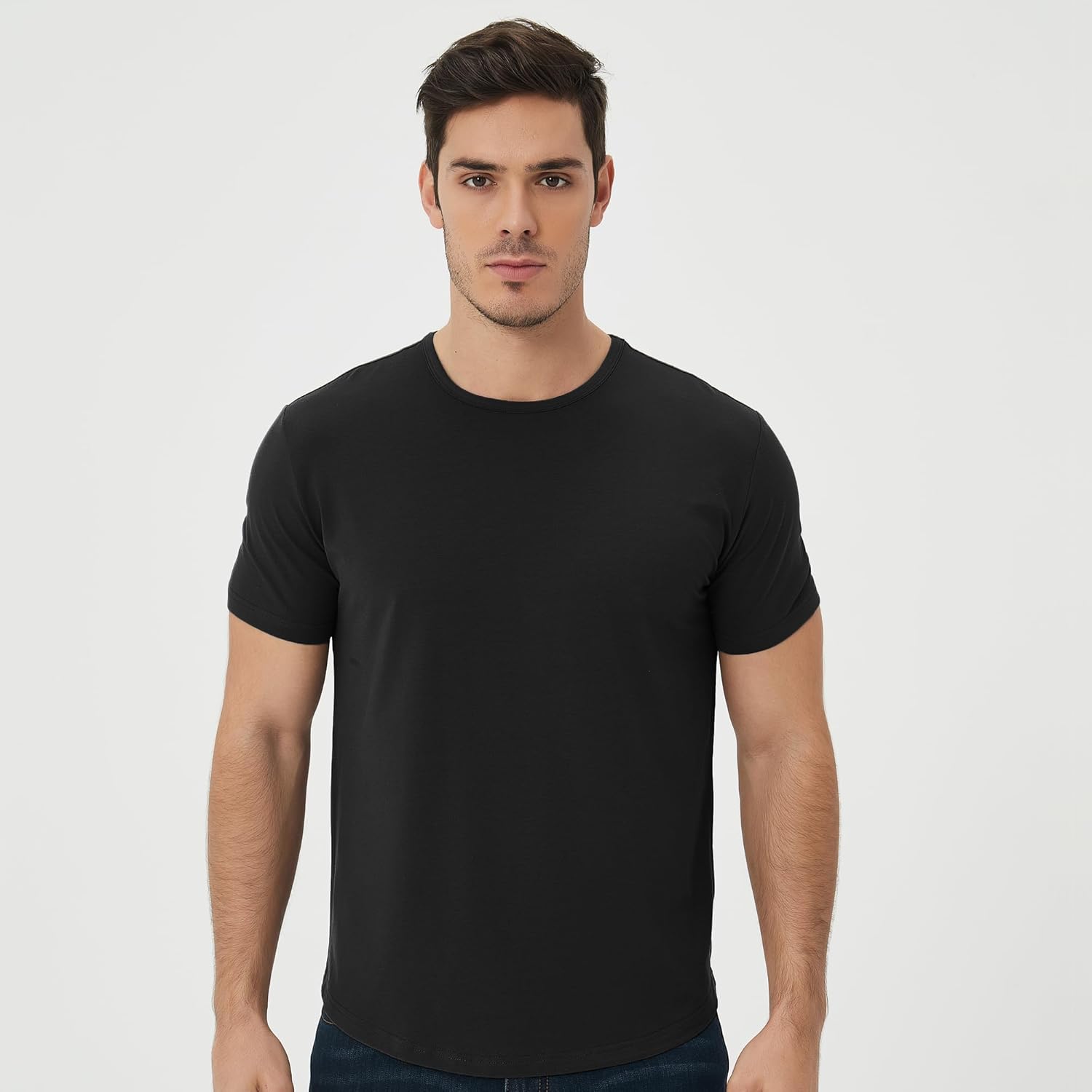 Thumbnail 5 de Netdraw Men's Ultra-Soft Bamboo Viscose T-Shirt with Curved Hem