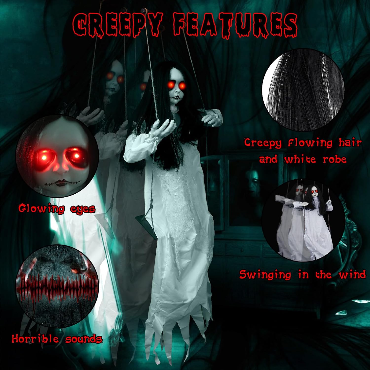 Detalle de Hanging Halloween Decoration, 47-Inch Doll
