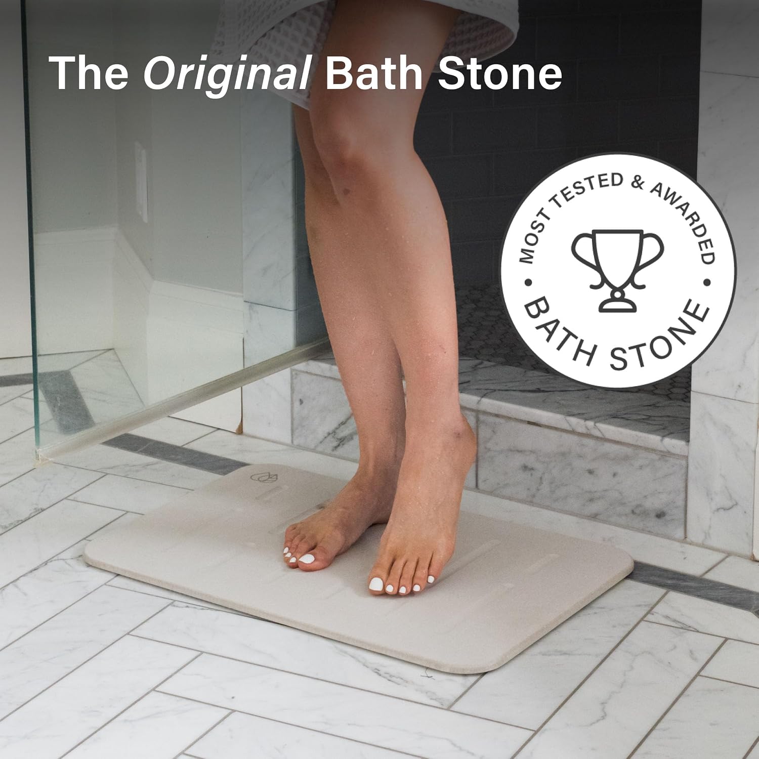 Thumbnail 6 de Dorai Bath Stone Mat 23.6"x15.4" ⚙