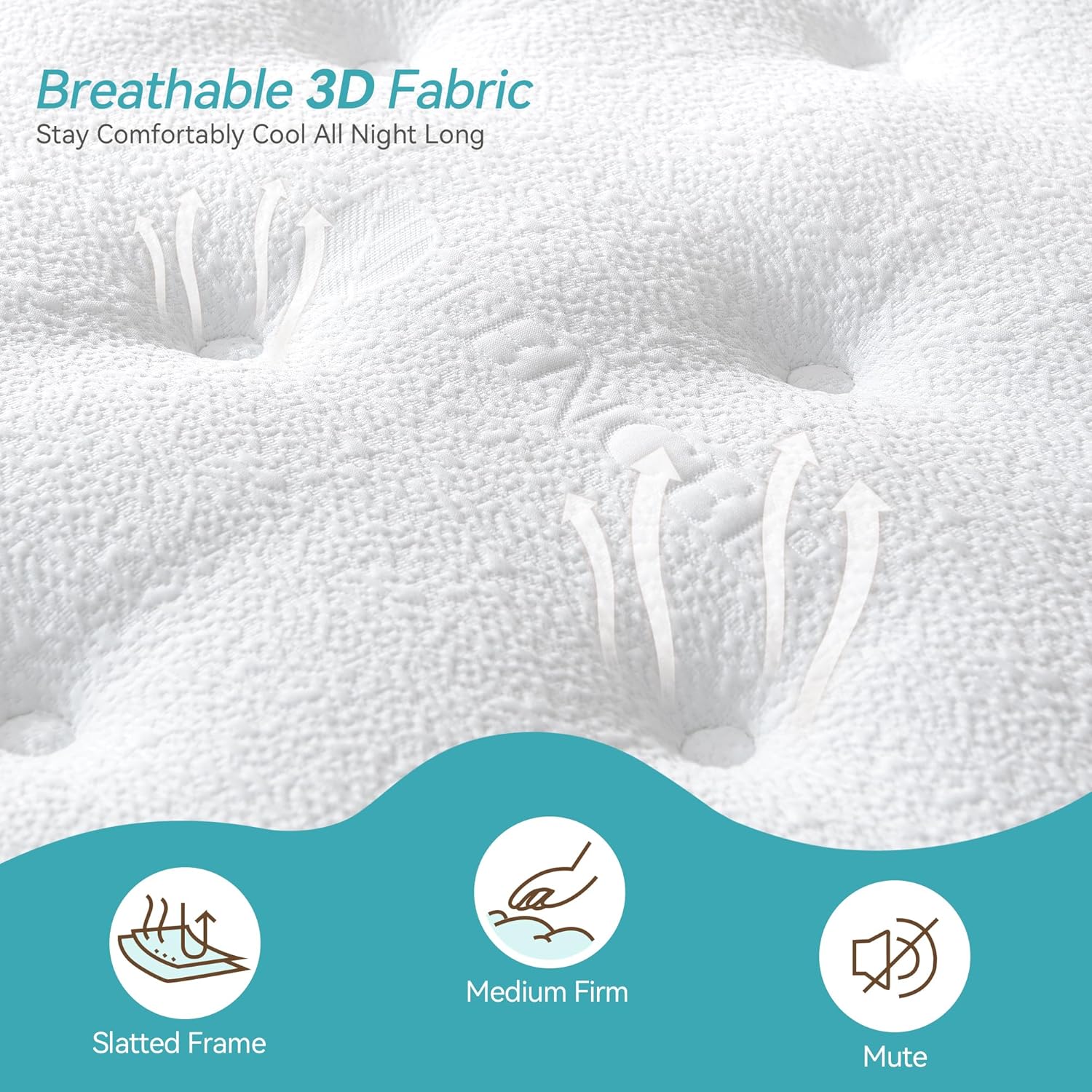 Thumbnail 1 de Doublelife 3ft Single Mattress with Gel Memory Foam and 9‑Zone Pocket Springs