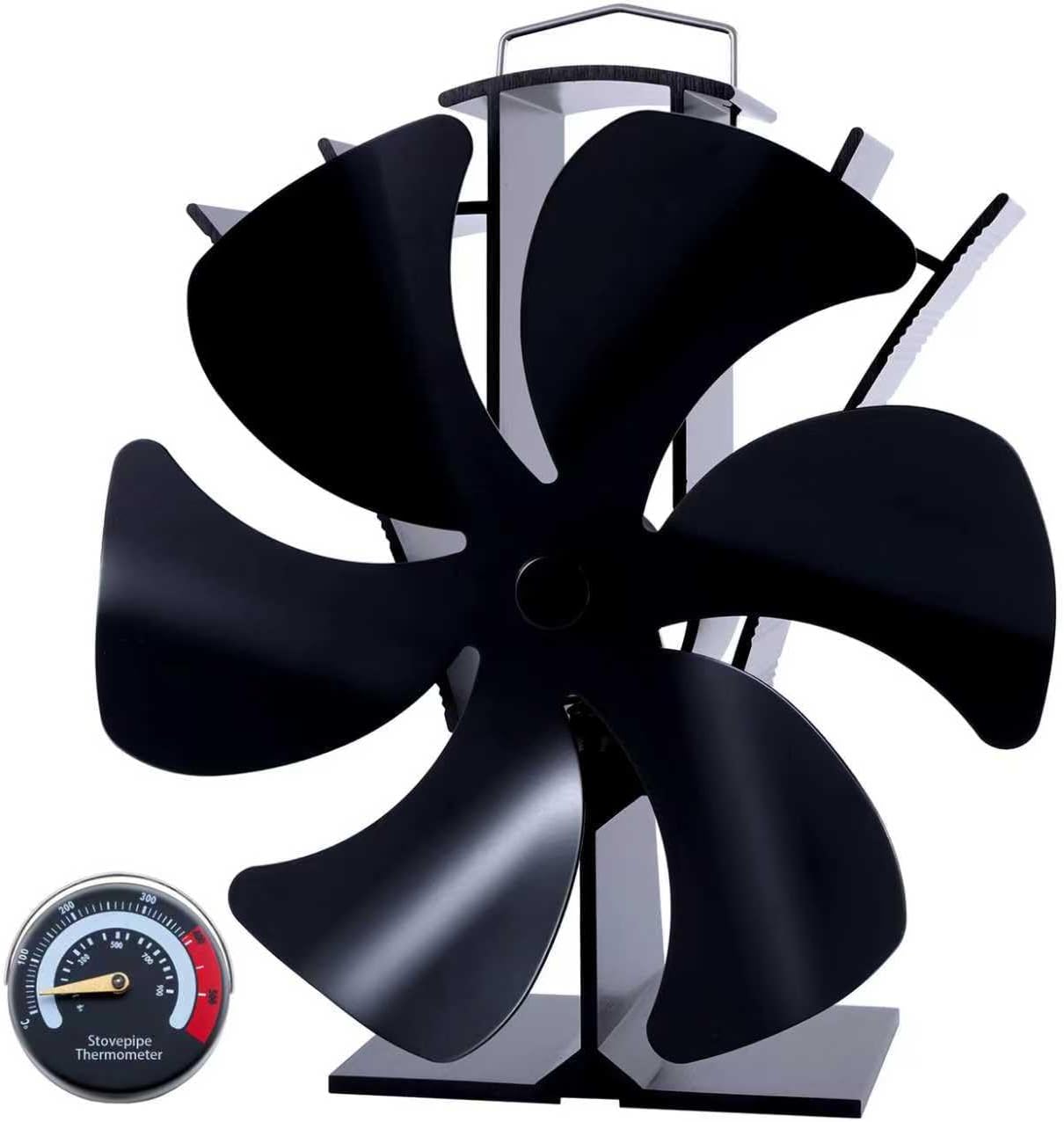Tomersun Log Burner Stove Fan 6 Blades with Thermometer Woodburning Heat Powered Fire Fans for Fireplace/Wood Burning Stove/Log Burner
Tomersun Log Burner Stove Fan 6 Blades with Thermo…