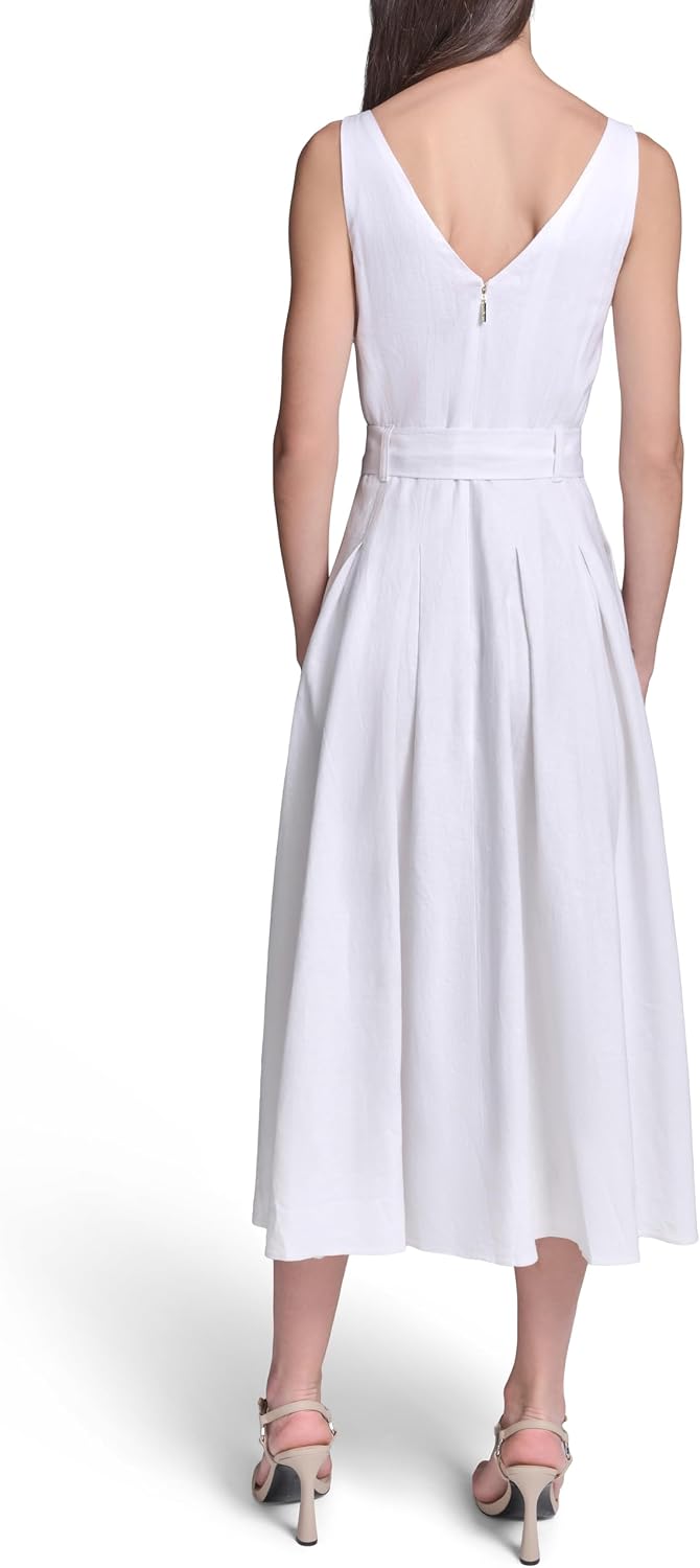 Detalle 2 de Karl Lagerfeld Linen Midi Dress