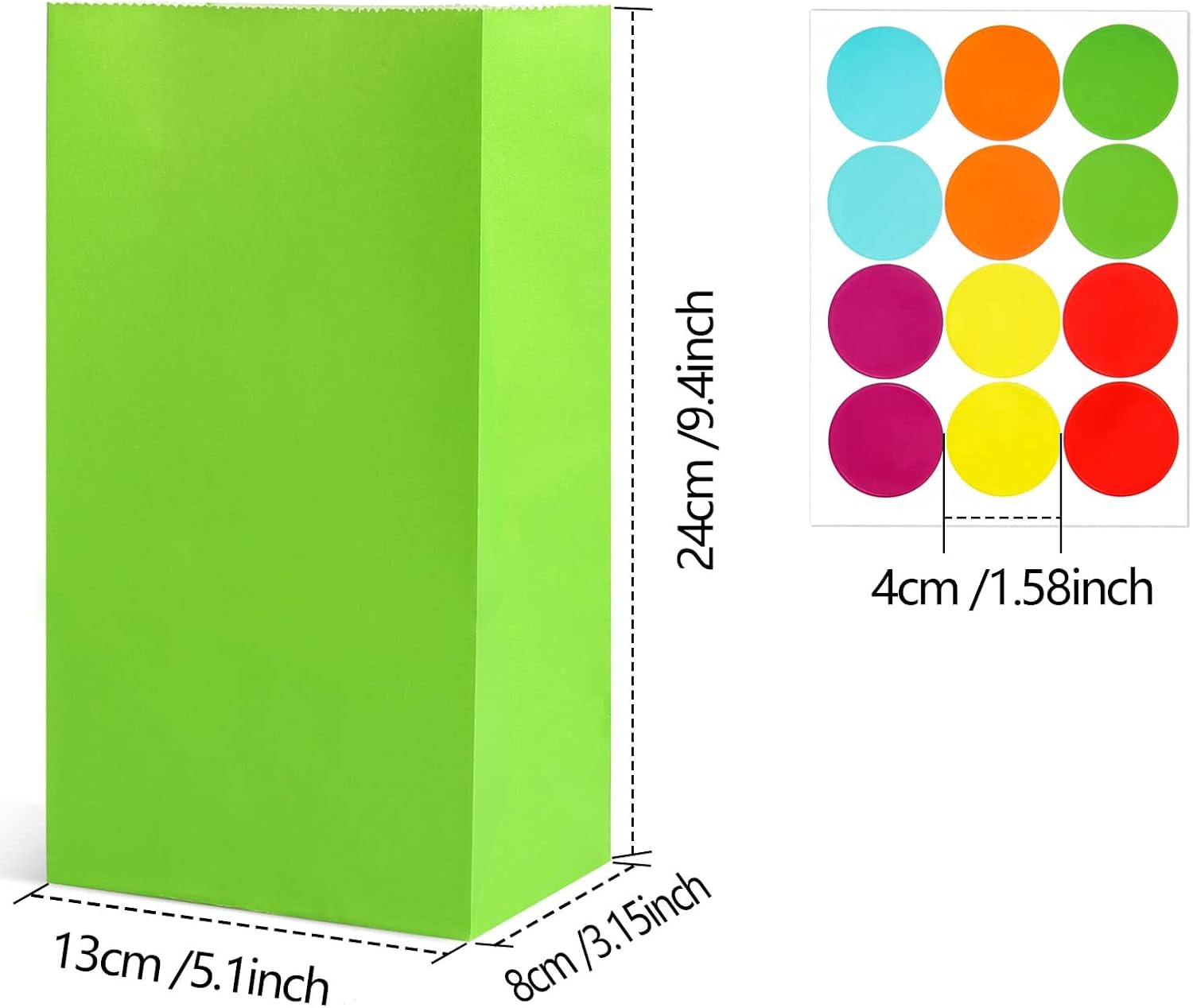 Thumbnail 4 de TOOELMON 50 PCS Paper Party Bags 130x80x240mm