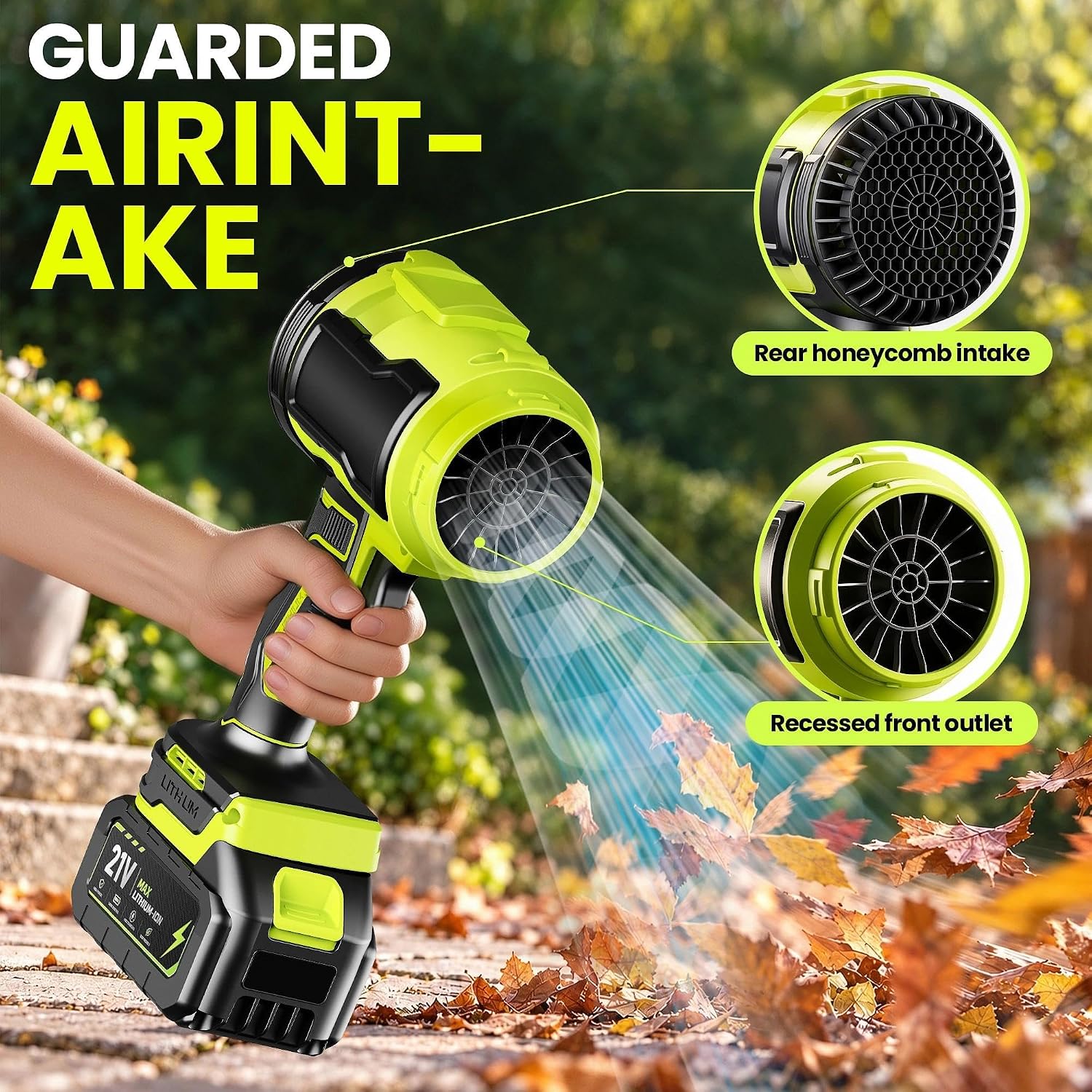 Detalle de Wanvzo Cordless Leaf Blower, 21V