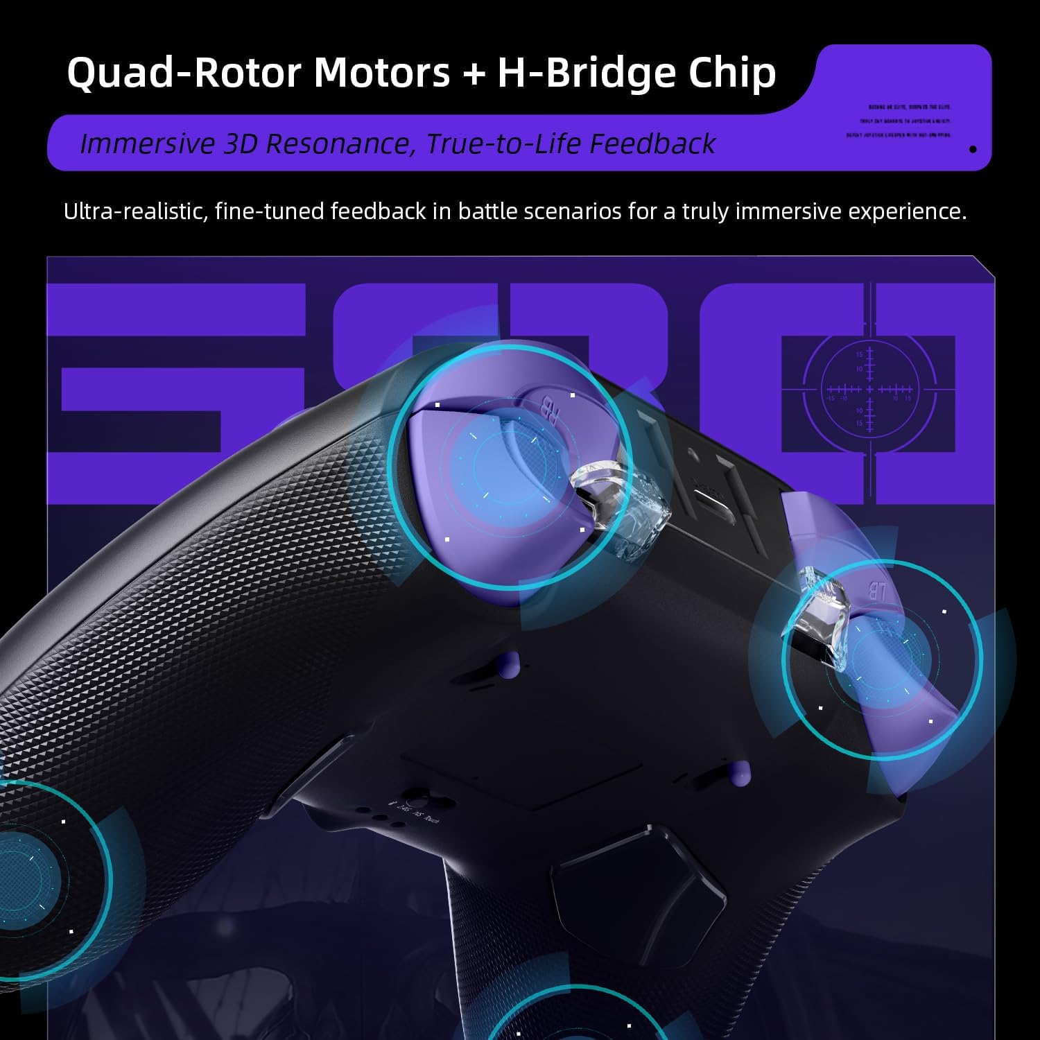 Detalle 2 de Thunderobot G80 Controller PC – RGB-Ladestation, Hall-Joystick & -Trigger, 6-Achsen-Sensor für Windows, Switch, iOS & Android