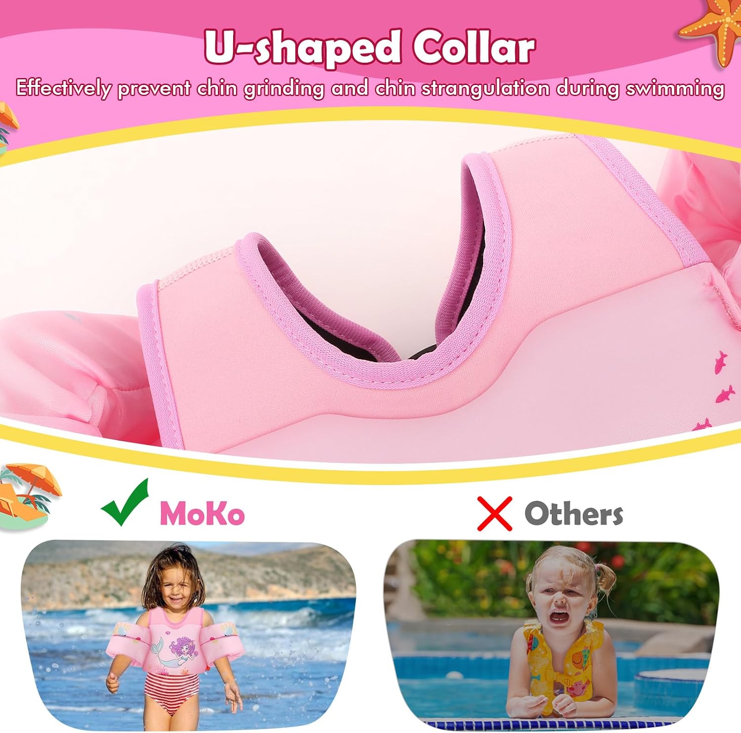 Thumbnail 1 de MoKo Toddler Swim Vest for Kids (13-66 lbs): Safe, Easy, Cartoon Water Wings
