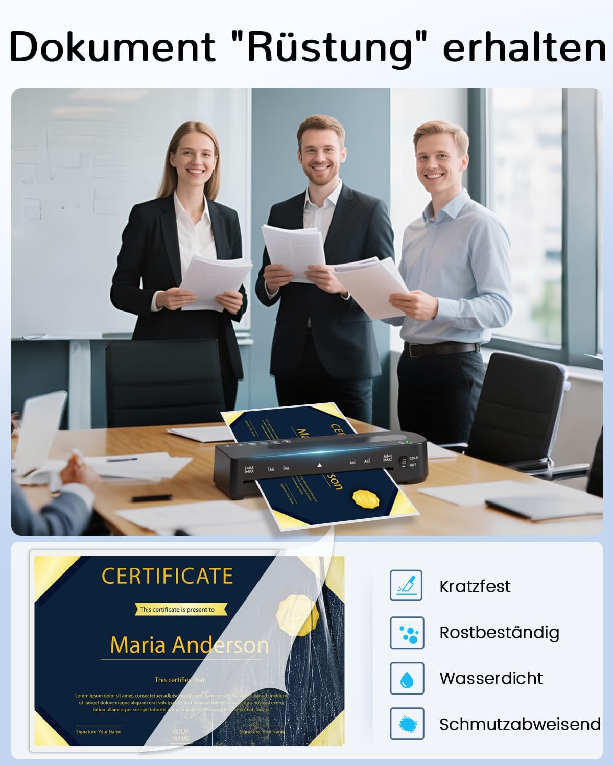 Thumbnail 4 de MAXDONE Laminiergerät A4 90s Aufheizzeit