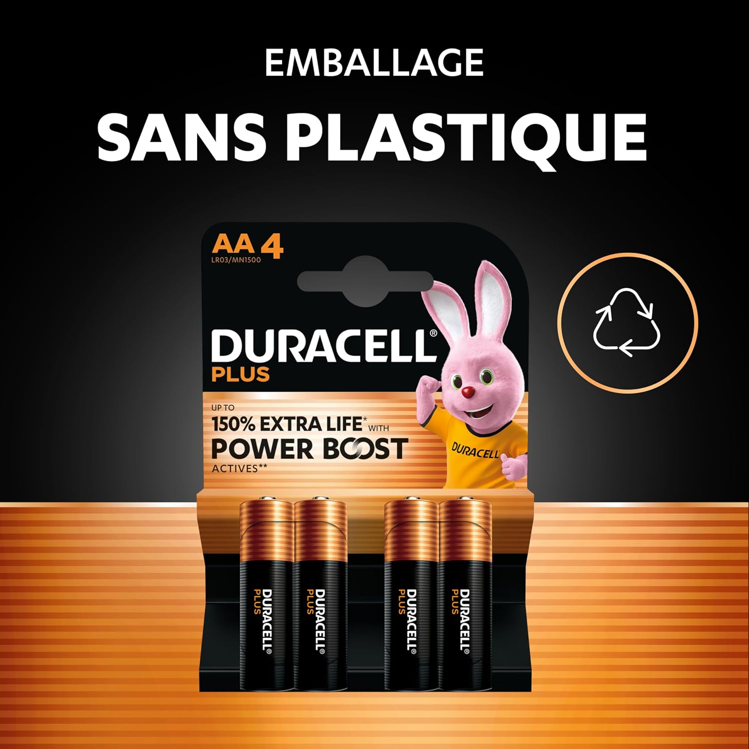 Detalle 1 de Duracell Plus AA AAA 20 piles alcalines 1,5 V