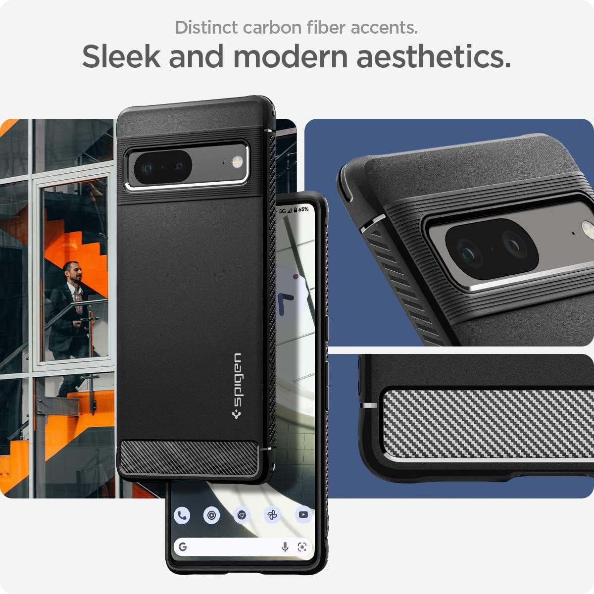 Thumbnail 2 de Spigen Rugged Armor pour Pixel 7 — coque noire mate