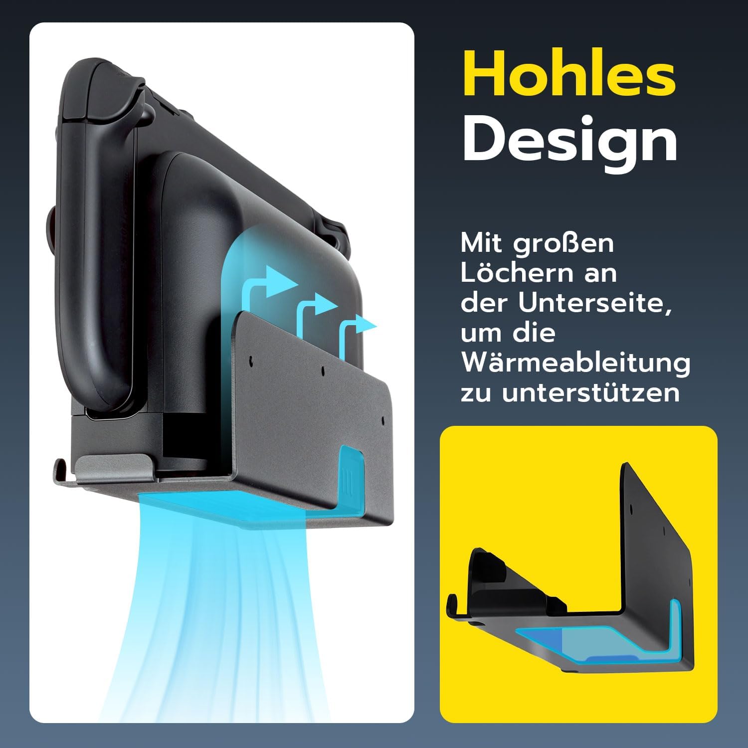 Thumbnail 3 de Wigearss Wandhalterung aus Metall für Nintendo Switch 2 – stabile Lösung mit JoyCon-Haken und Pro Controller Halter