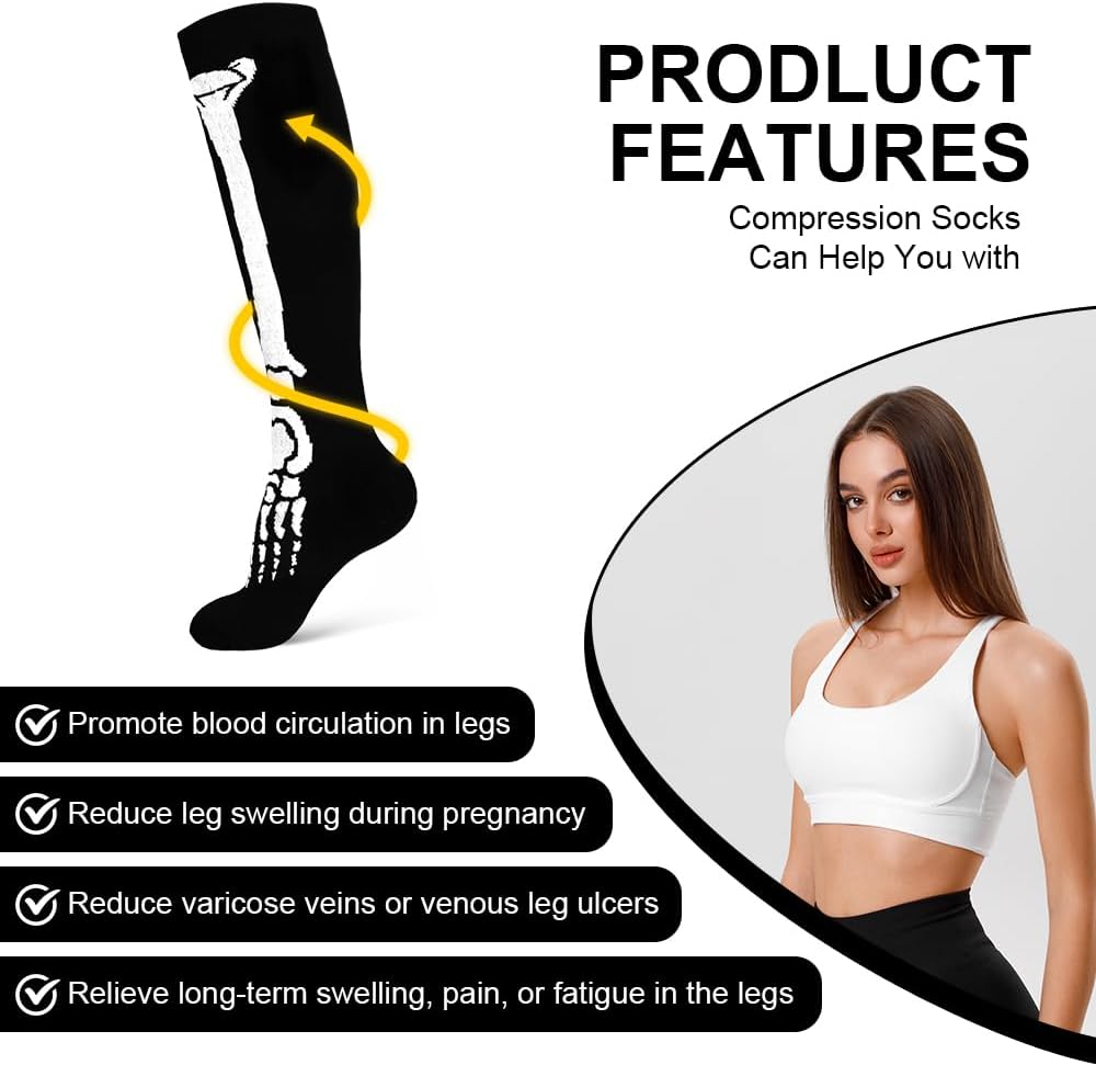 Thumbnail 4 de ACWOO 4 Pairs Graduated Compression Socks for All-Day Support