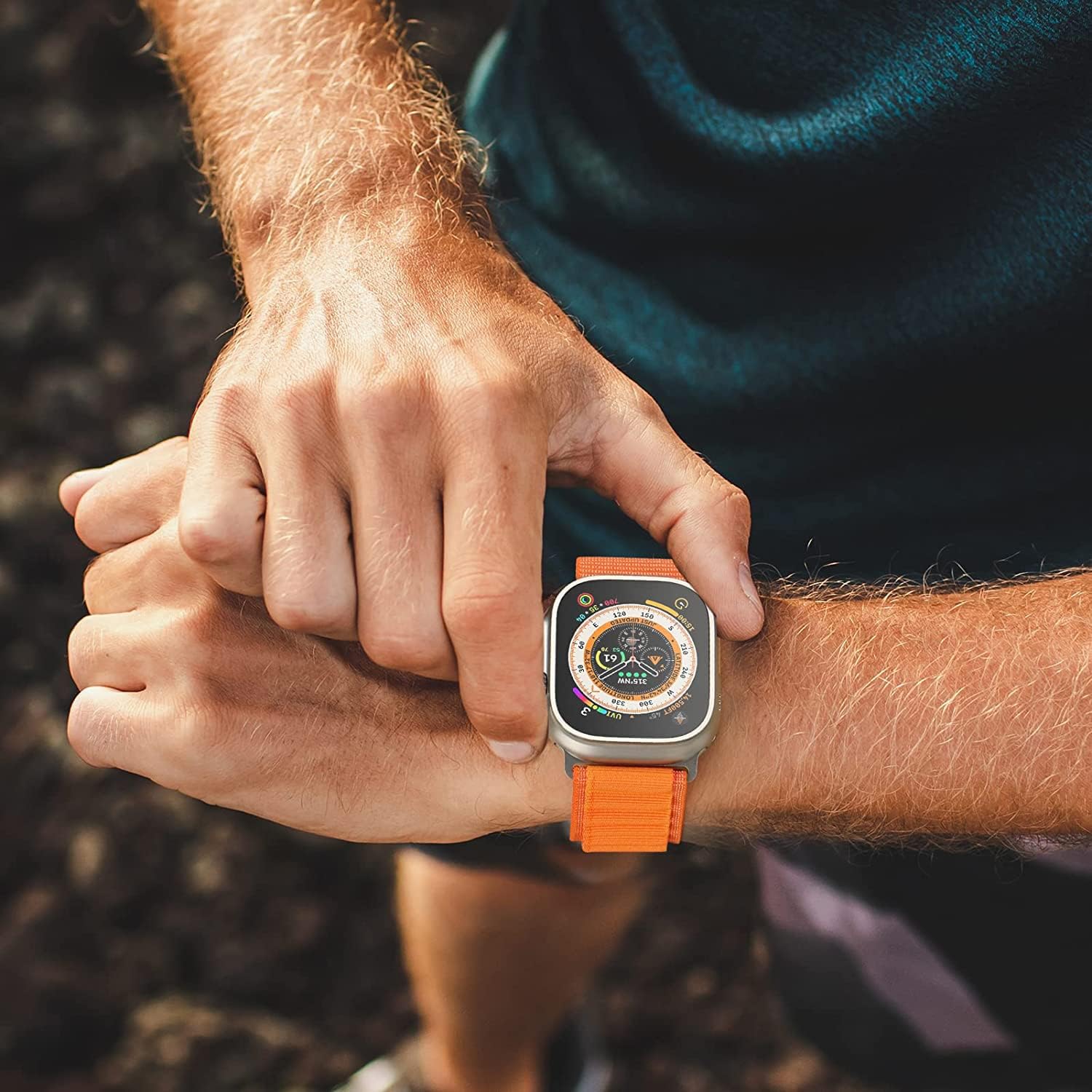 Thumbnail 2 de Aizgalxor Alpine Loop sporthorlogeband met G-vormige gesp voor Apple Watch