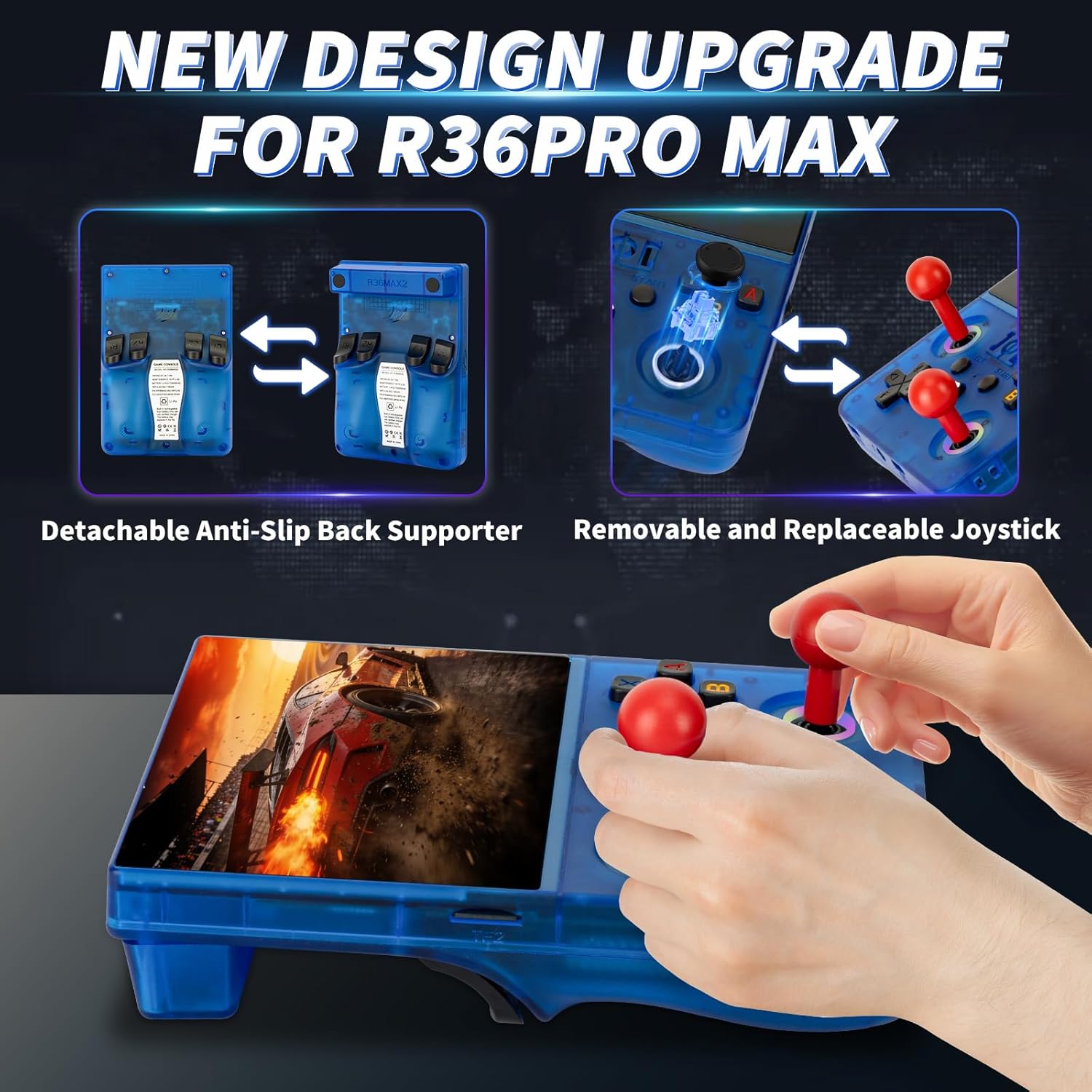 Thumbnail 4 de Blidinner 2026 NEW Upgrade R36MAX Ⅱ Retro Handheld: 4.5-inch screen, 18,000+ games, 4000mAh