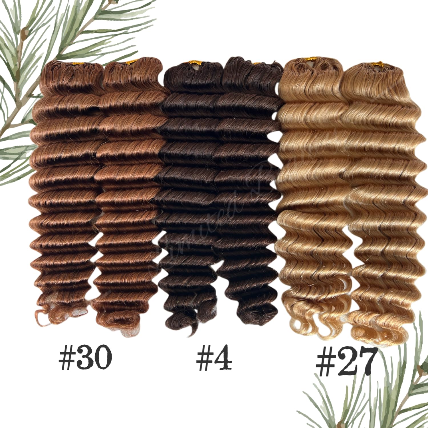 Thumbnail 6 de Limited Beauty Deep Wave Crochet Human Hair Extensions (2 Packs, 120g) – 22inch, Knotless & Pre-Separated