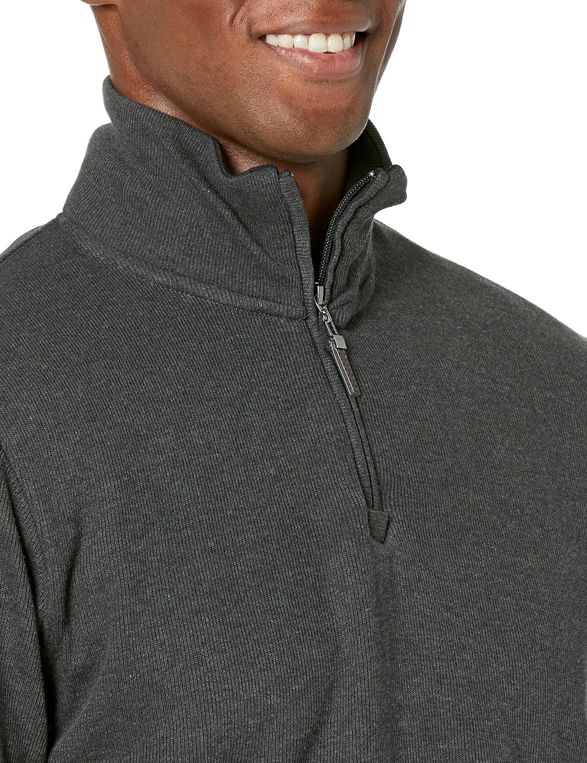 Thumbnail 3 de Herren Pullover mit Viertelreißverschluss aus französischem Rippstrick (Normale Passform)