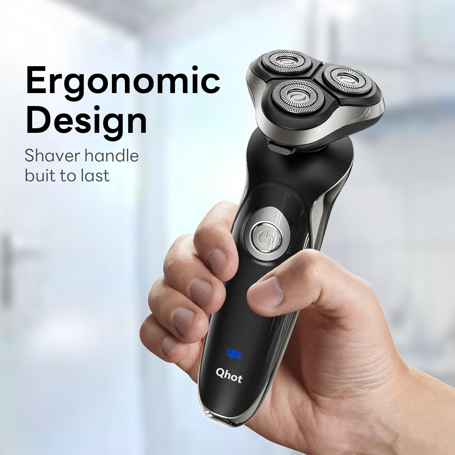 Thumbnail 2 de Qhot Electric Razor for Men – 3D Floating Rotary Shaver with Wet & Dry Use