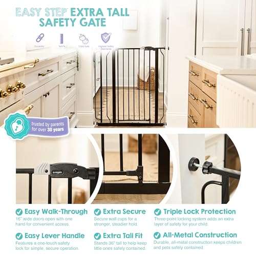 Detalle de Regalo Safety 91.4cm Extra Tall Baby Gate for Doorways & Bottom of Stairs