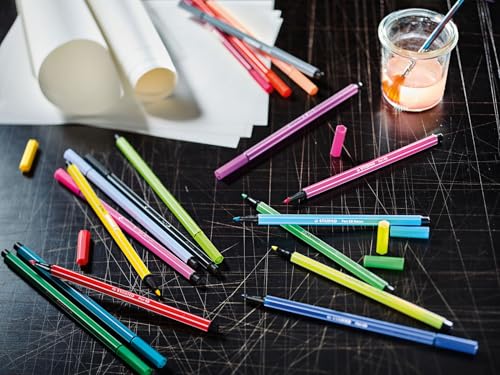 Detalle 2 de STABILO Pen 68 ARTY – Étui ressourçant de 30 feutres couleur assortie pour coloriage adulte