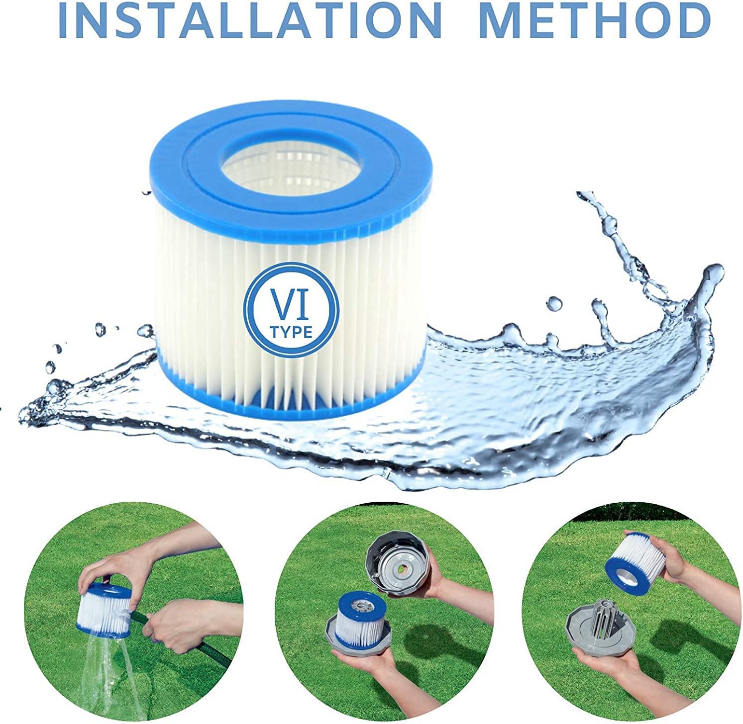 Thumbnail 5 de Mscomft VI Replacement Filter Cartridge for Pool – 8 Pack (VI Filter) for Bestway Flowclear