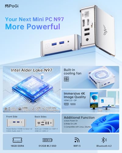 Thumbnail 2 de NiPoGi Essenx E2 Mini PC W-11 Pro con 16GB DDR4