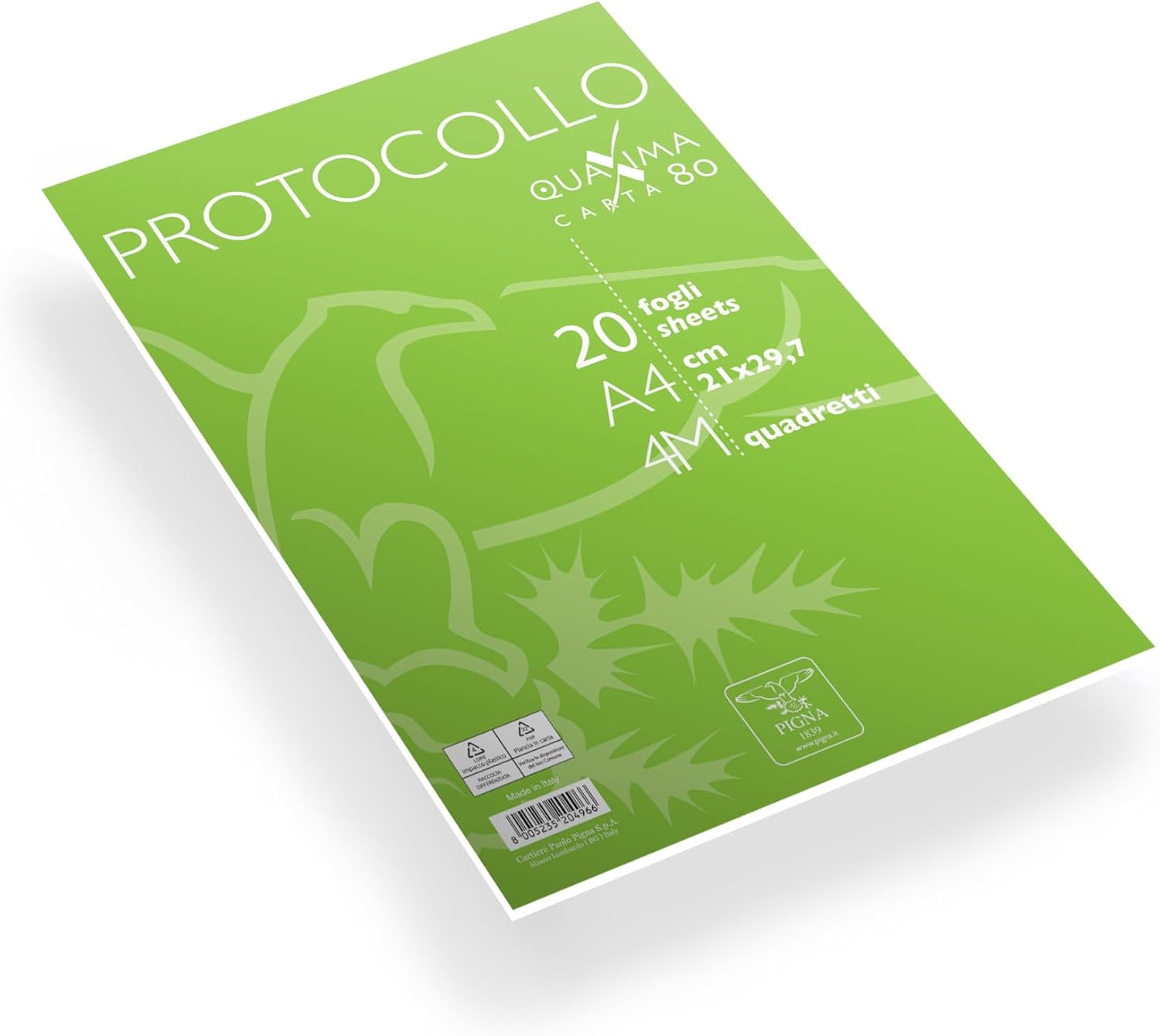 Detalle 2 de Pigna 200 Fogli Protocollo A4 21x29,7 cm, 80 g/mq, 1R, righe