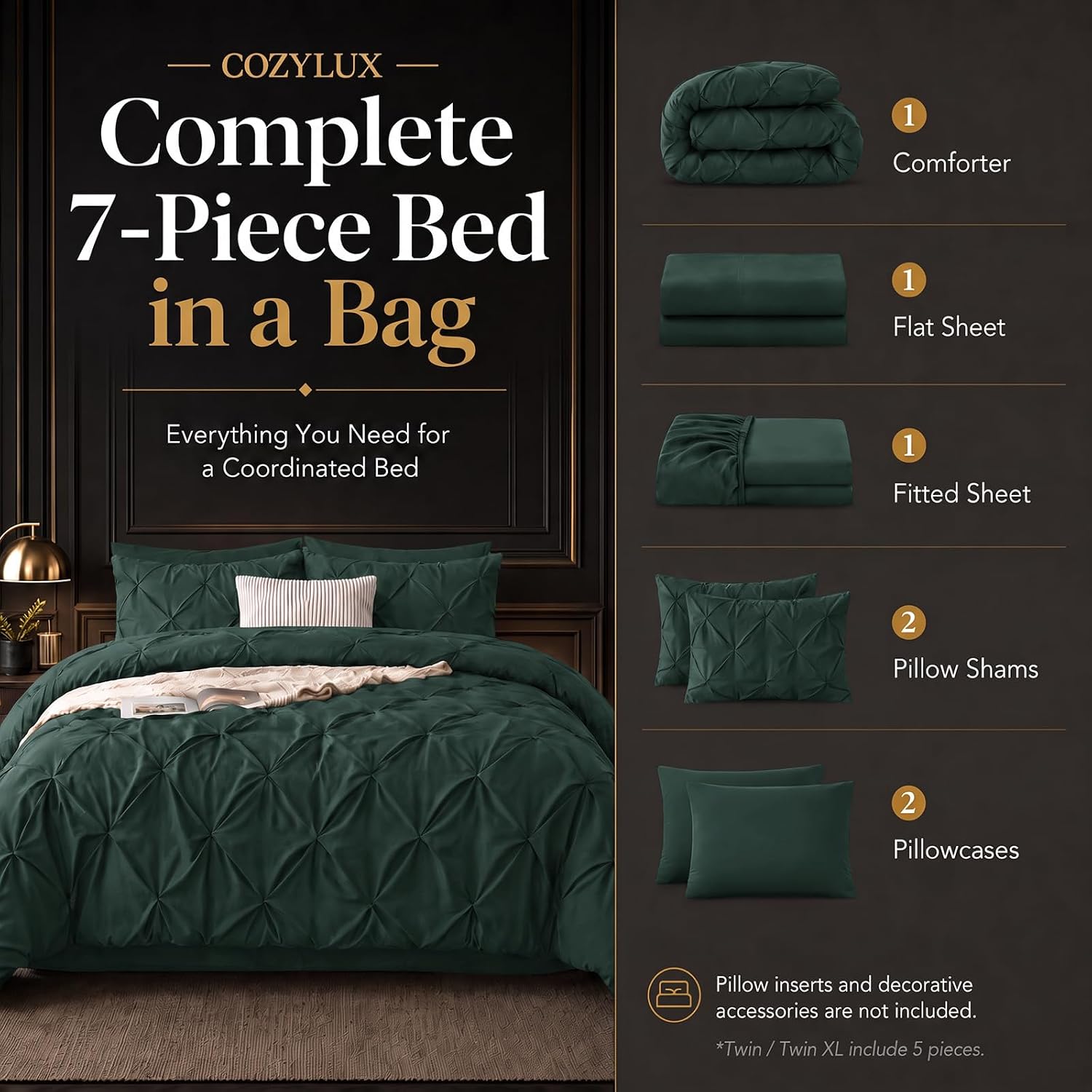 Thumbnail 2 de CozyLux Queen Comforter Set