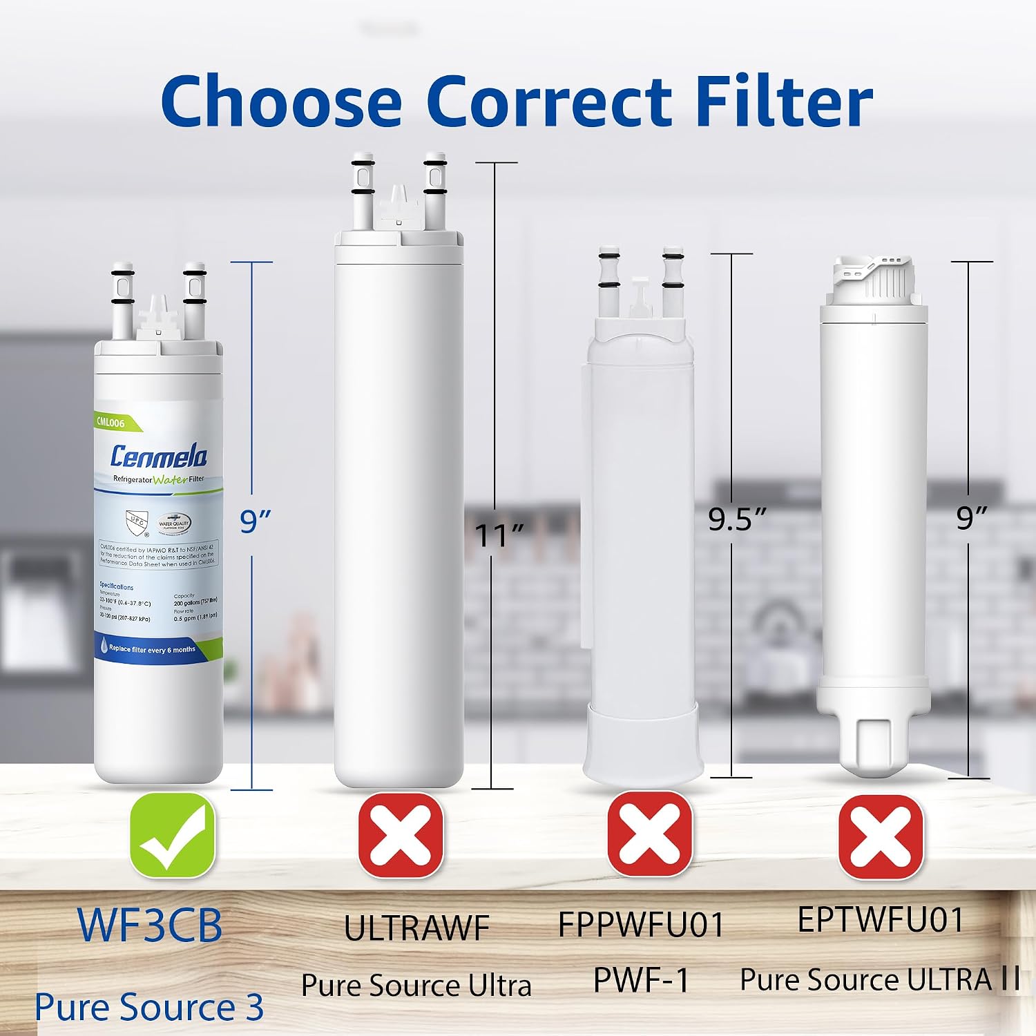 Thumbnail 1 de WF3CB Replacement Water Filter, 9-inch