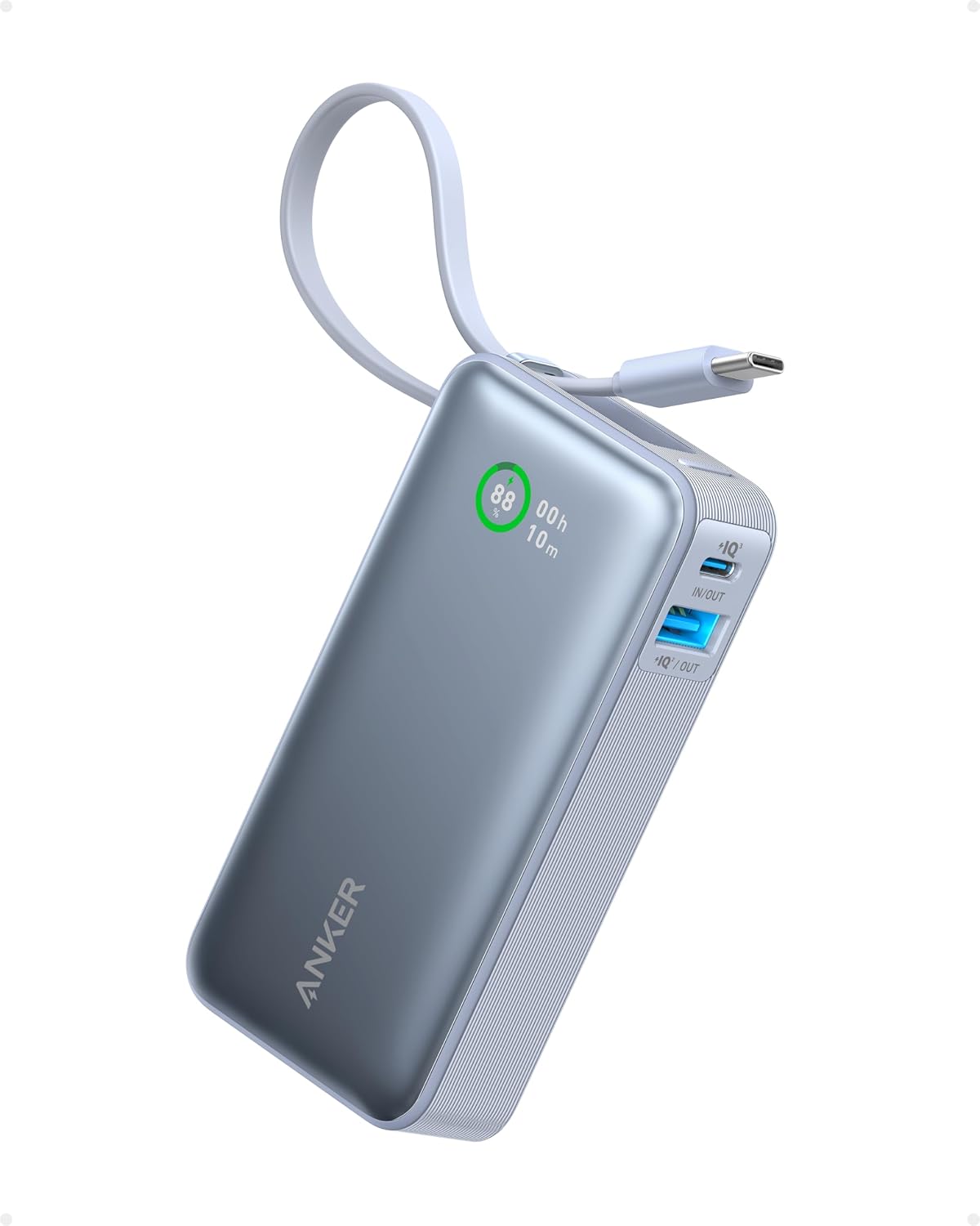 Detalle de Anker Nano Power Bank 10000 mAh con Cable integrado
