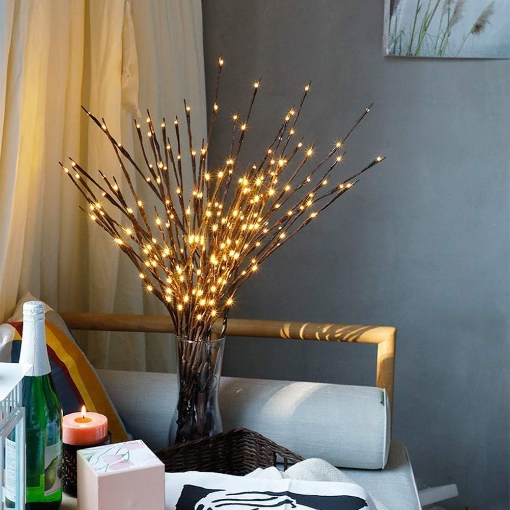 Detalle 2 de DK177 Sliver colour 2-Pack LED Branch Lights, 30-Inch Brown Twigs