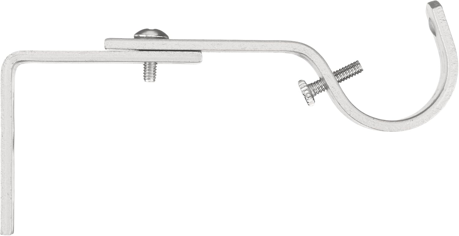 Detalle de Amazon Basics Soportes Ajustables de Pared, Níquel, Pack de 2 🏡