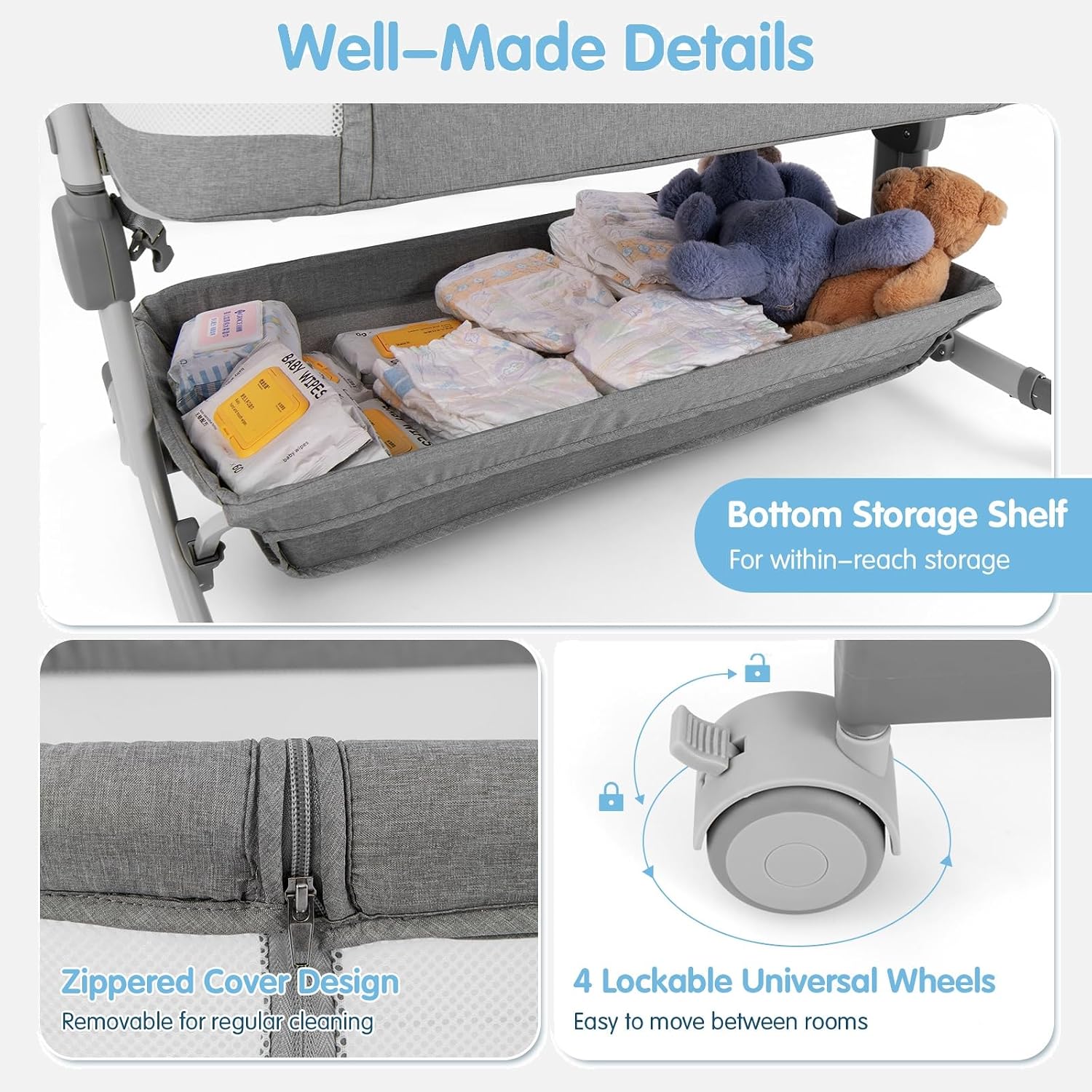 Detalle de INFANS Baby Bassinet 3-in-1