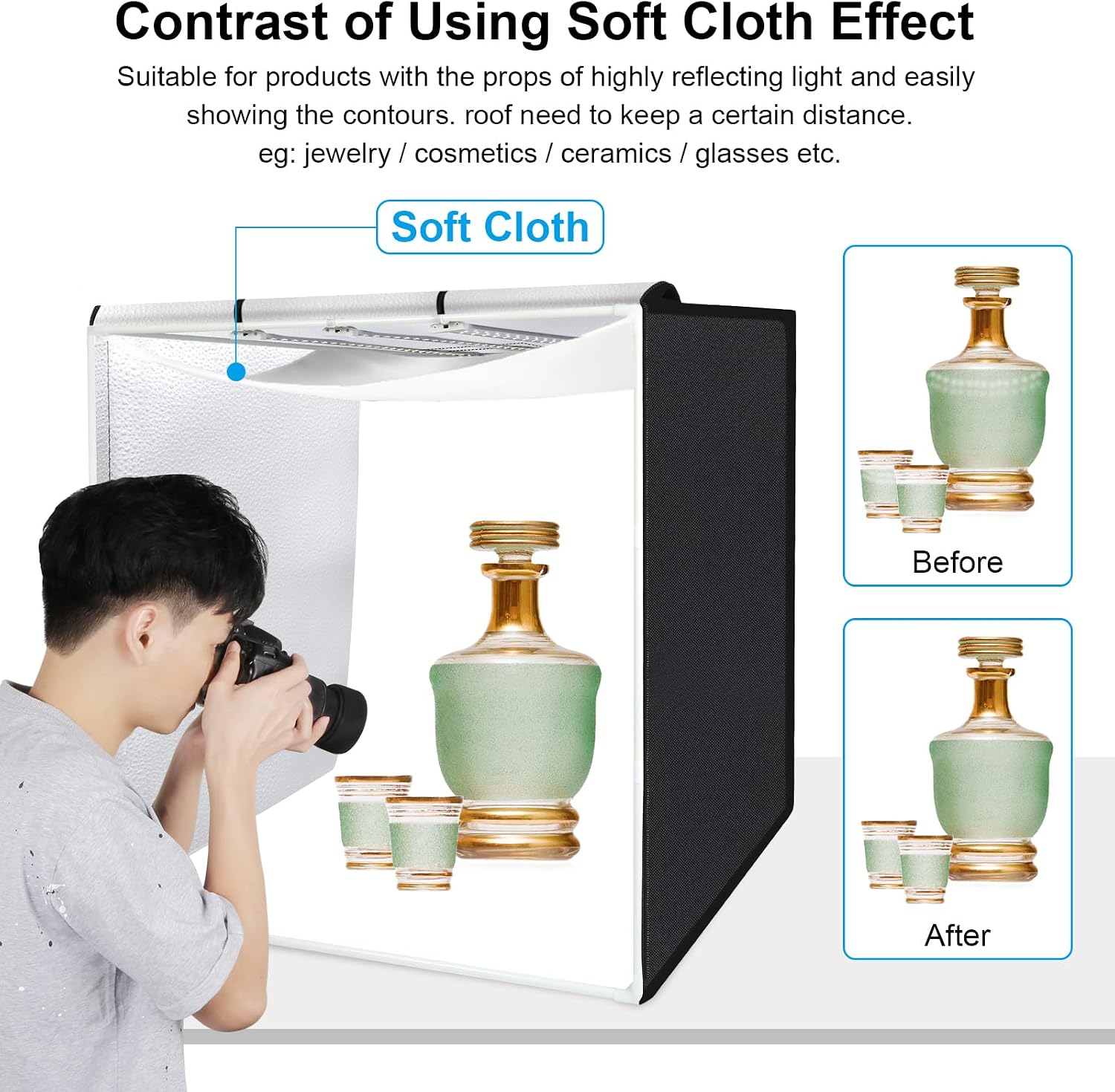 Thumbnail 4 de PULUZ 80cm Foldable Photo Light Box