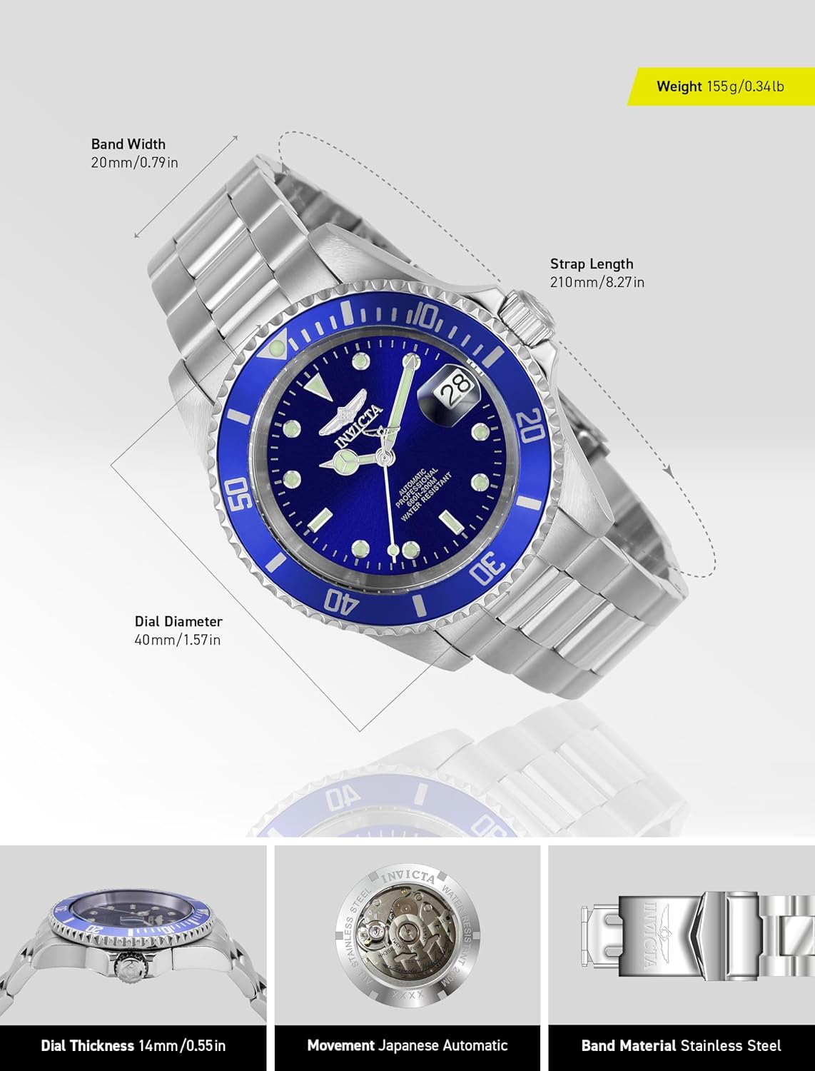 Thumbnail 2 de Invicta Pro Diver Orologio Automatico 40 mm