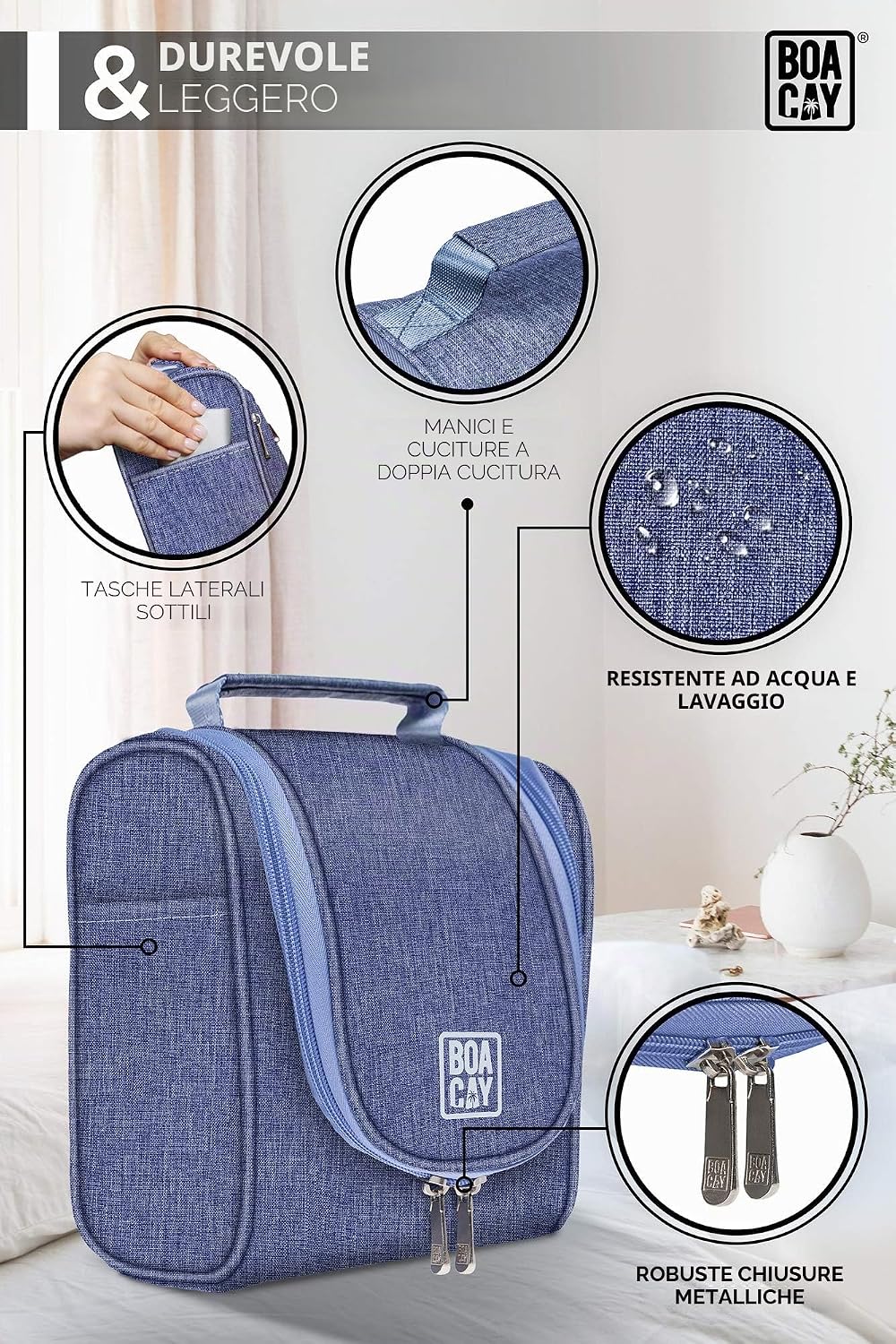 Thumbnail 1 de BOACAY Beauty Case da Viaggio: Borsa da Toilette Appendibile, 21 vani, resistente e impermeabile