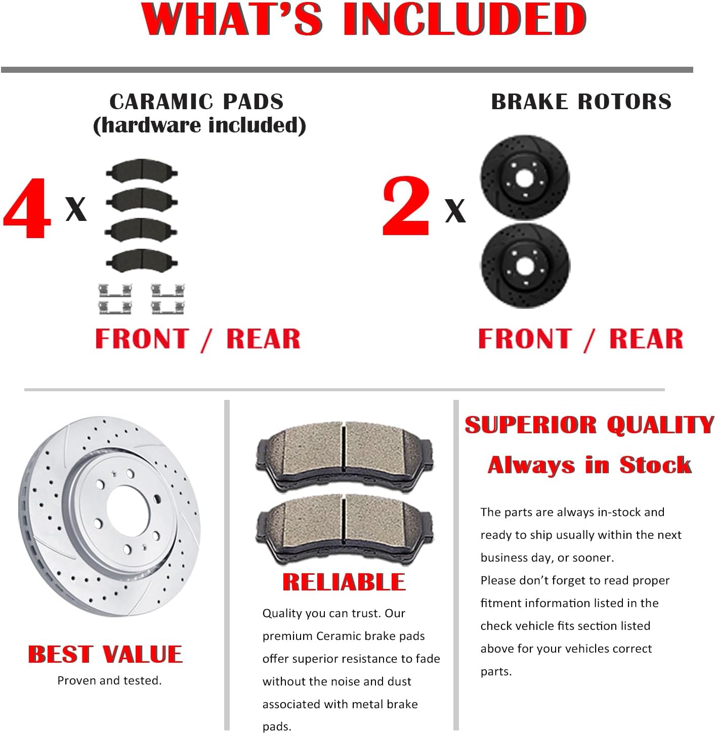 Detalle de Acinoparts Front Brake Kit 330mm Rotors