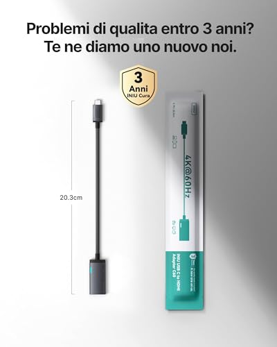 Thumbnail 6 de INIU Adattatore USB C a HDMI con certificazione HDMI ufficiale 4K@60Hz