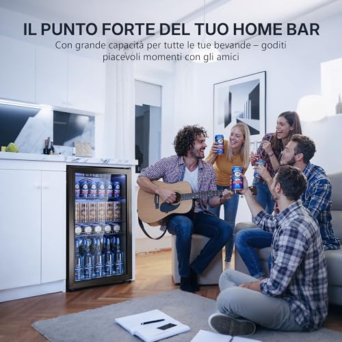 Thumbnail 7 de TRIUMPHKEY Frigorifero per Bevande 90 L con Porta in Vetro – 128 lattine, regolabili, LED