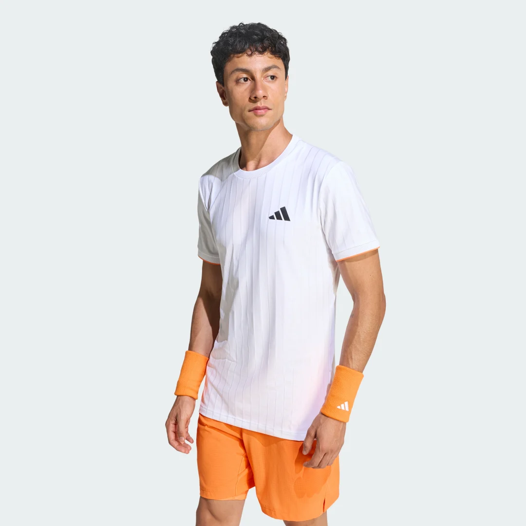 Detalle de Adidas Camiseta de Tenis Climacool Freelift Pro – Blanco