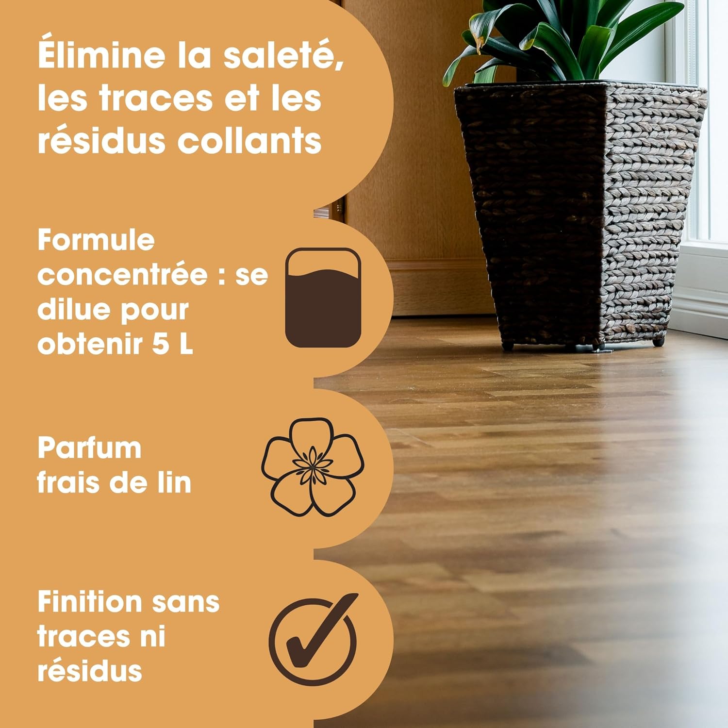Detalle 2 de Furniture Clinic Nettoyant sols stratifiés 500 ml dilue pour 5 L