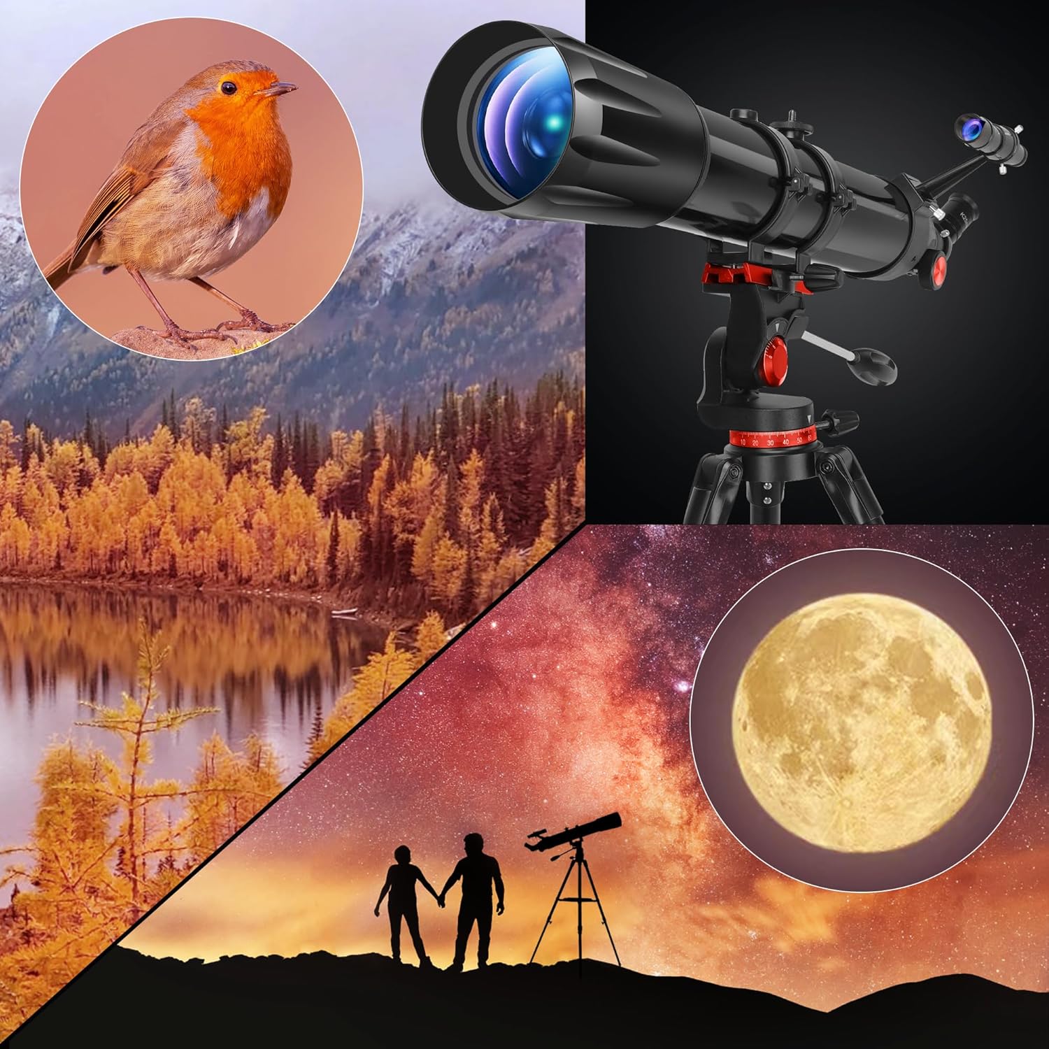 Thumbnail 6 de HETEKAN Telescope 90mm Aperture 450X Magnification