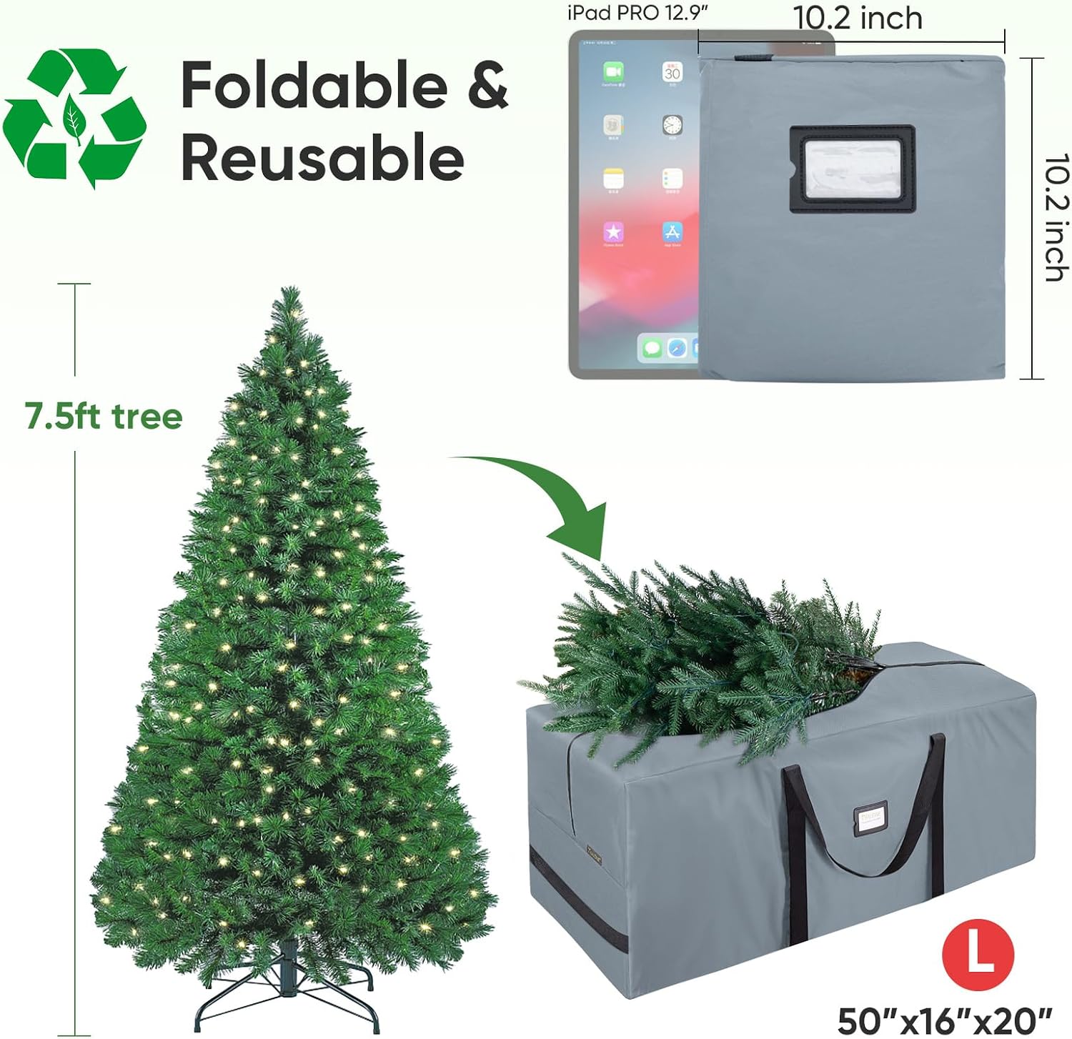 Thumbnail 1 de BALEINE 7.5-ft Christmas Tree Bag ⏳