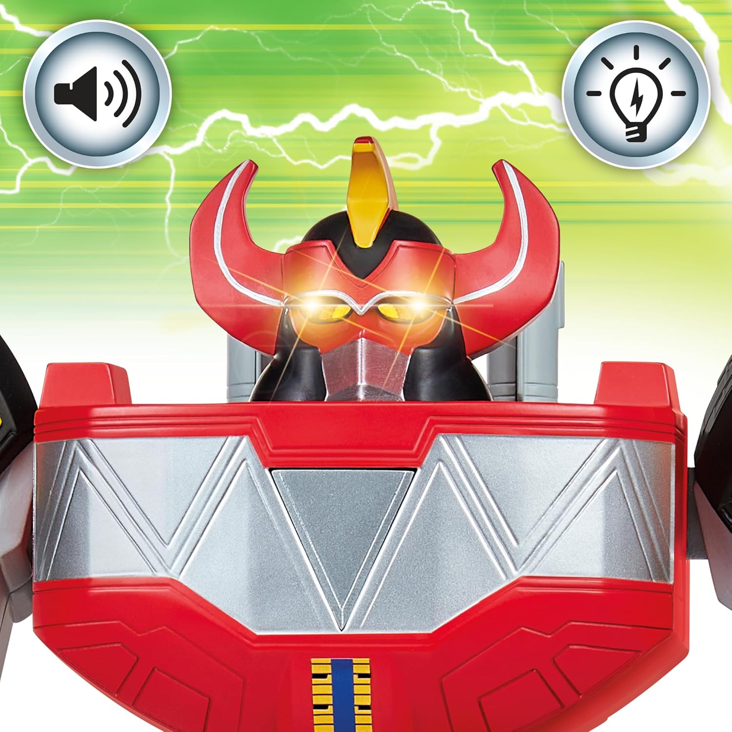 Thumbnail 3 de Power Ranger figurine géante articulée Megazord 30 cm avec LED et son - PWG01 Rouge X