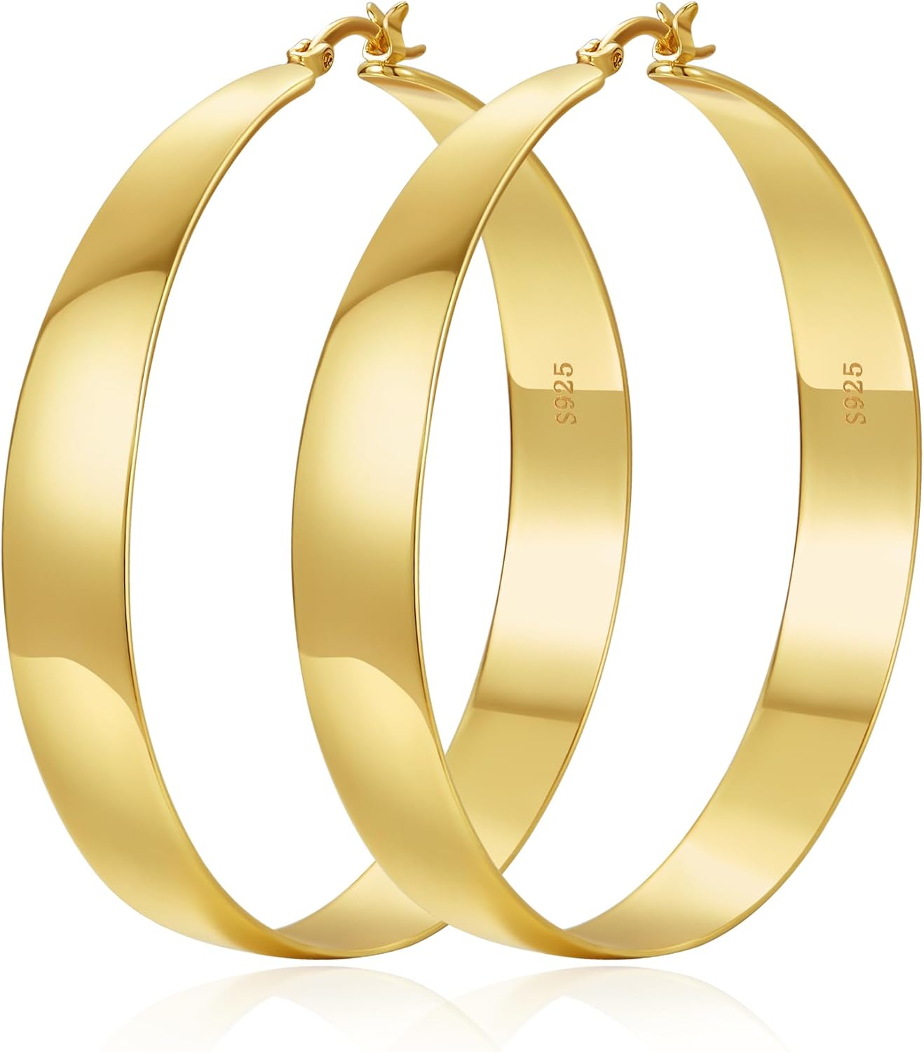 Detalle de OOOPEL Hoop Earrings, 10mm Wide